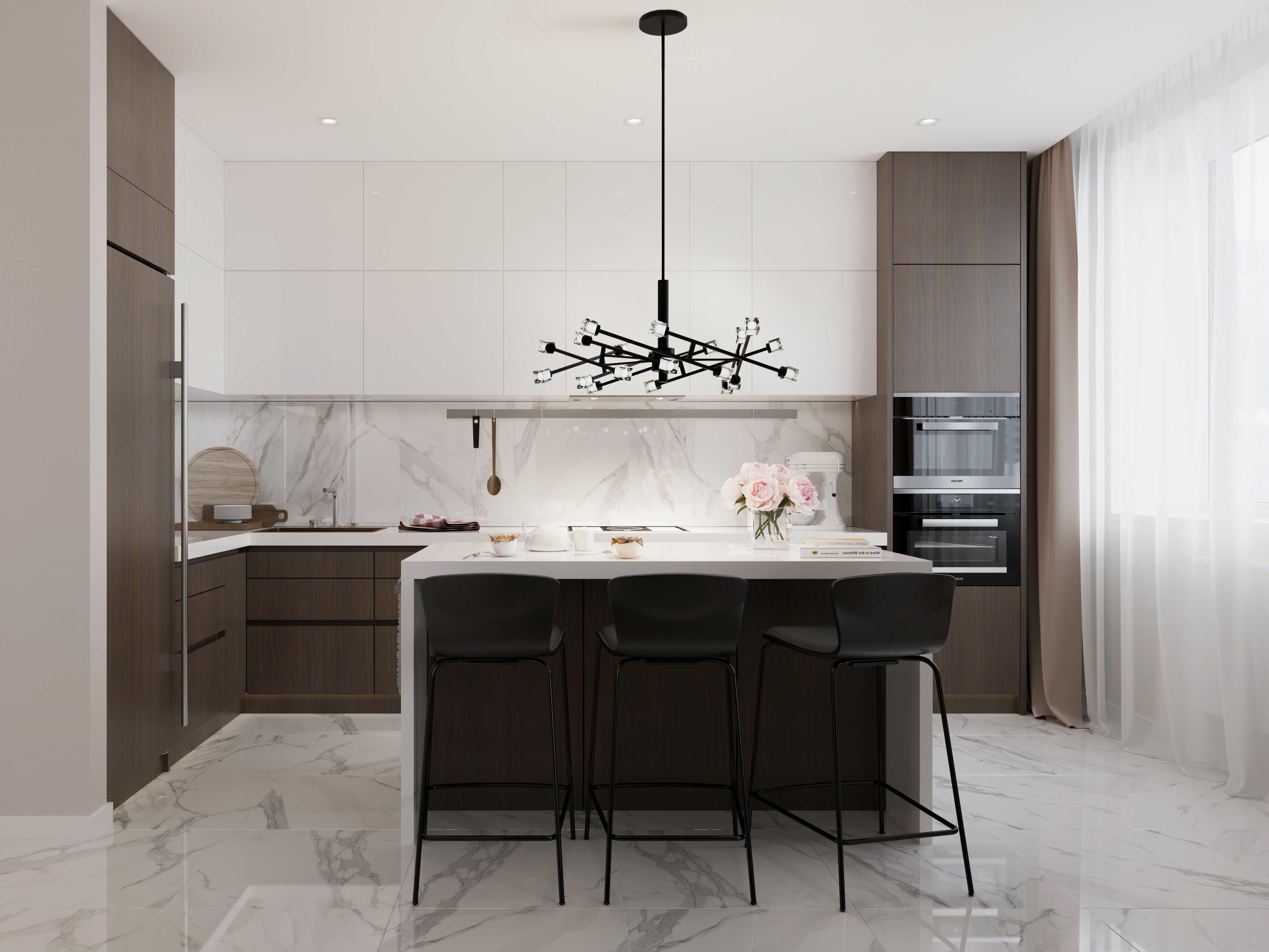 Artcraft Batton 19-Light Black Glass LED Geometric Pendant