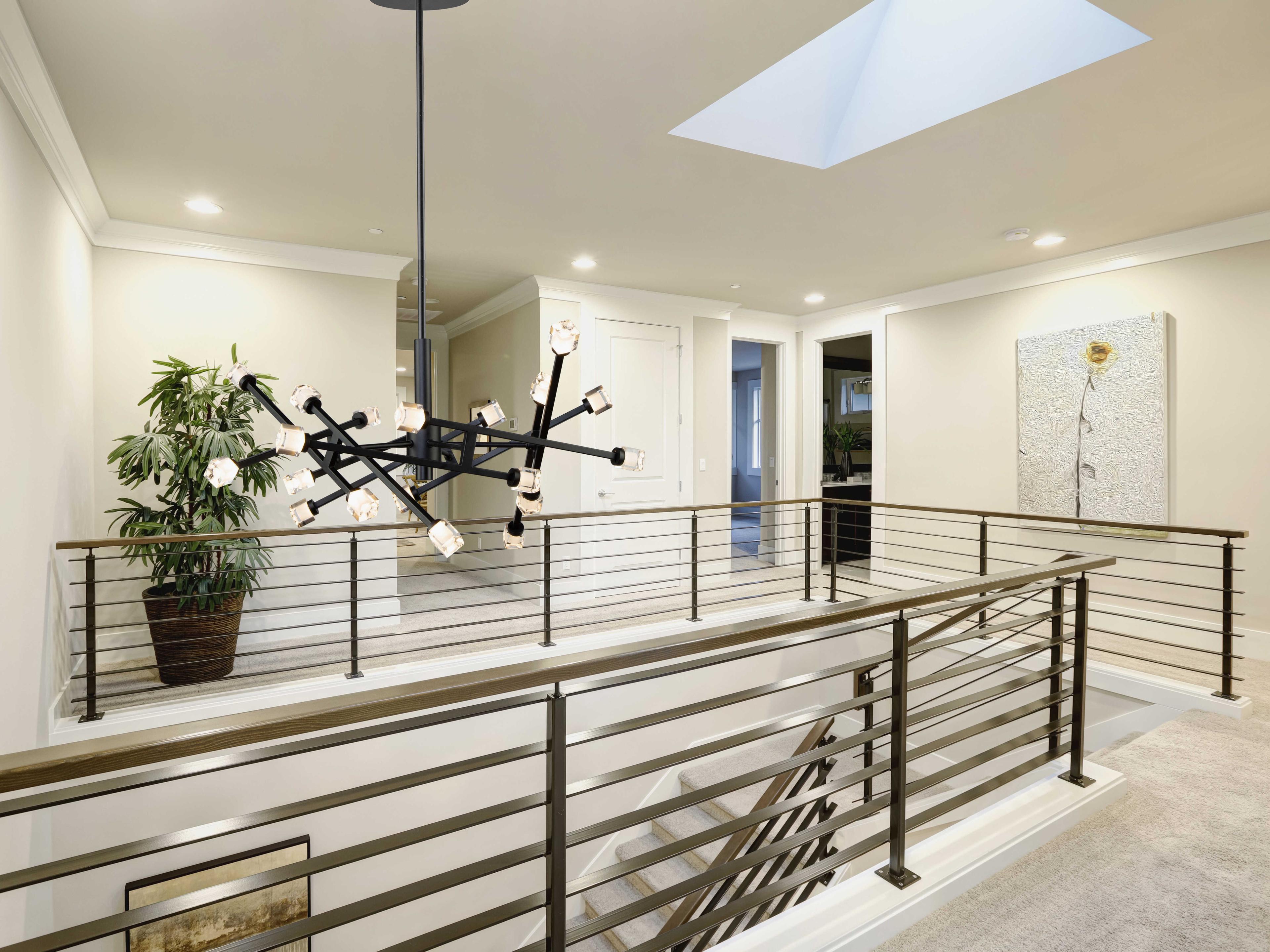 Artcraft Batton 30-Light Black Glass LED Geometric Pendant