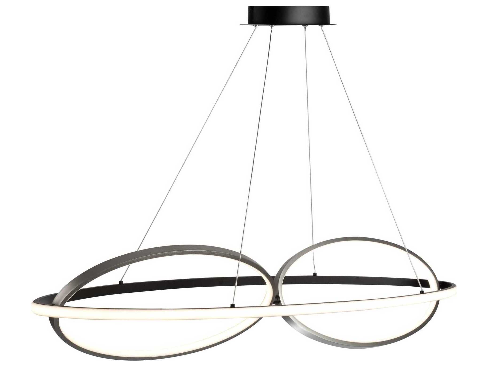 Artcraft Gemini Black Nickel LED Round Island Pendant