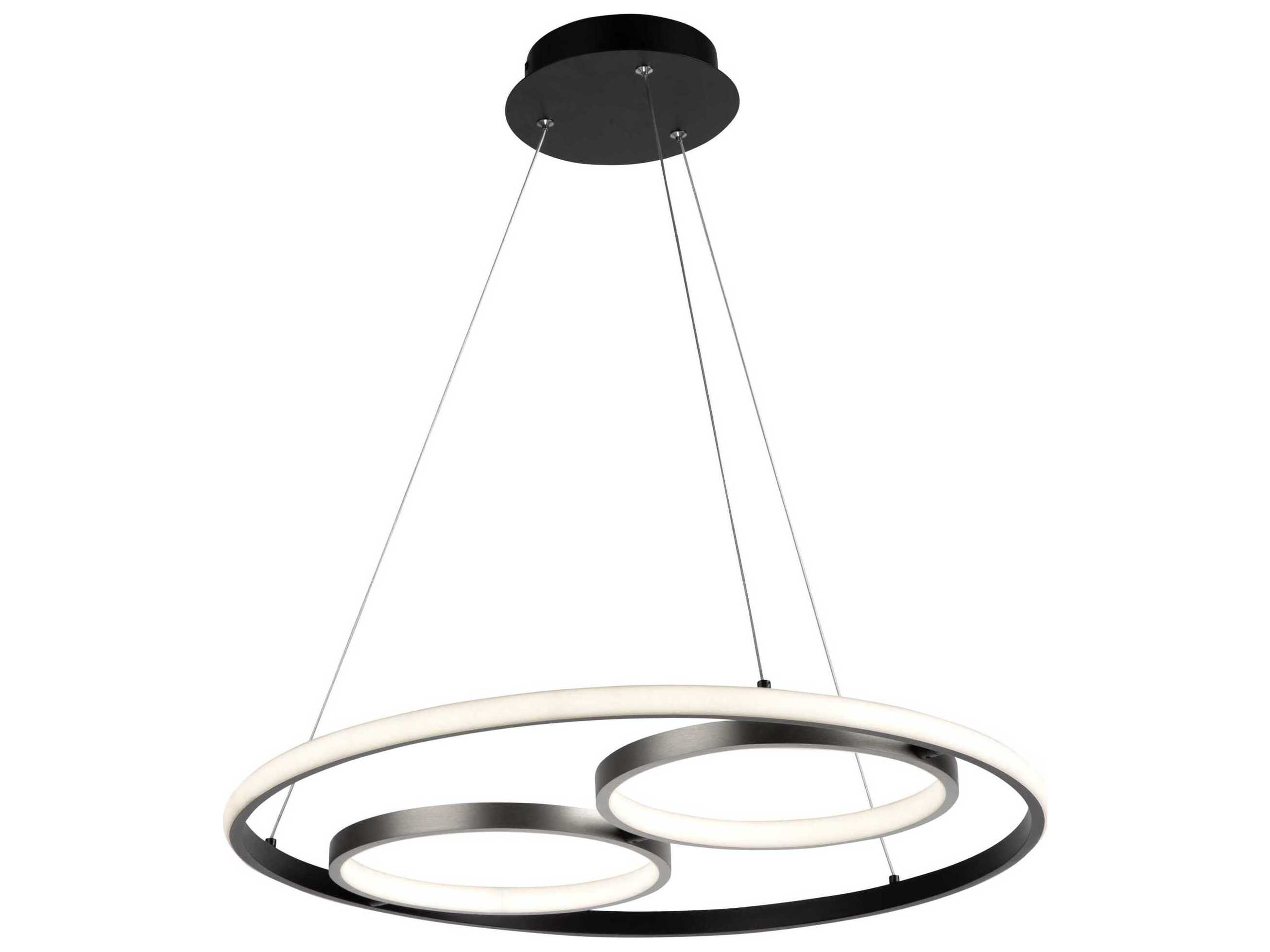 Artcraft Gemini Black Nickel LED Round Pendant