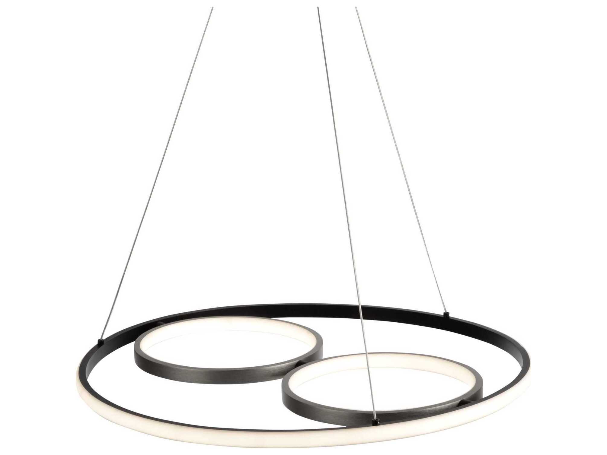 Artcraft Gemini Black Nickel LED Round Pendant