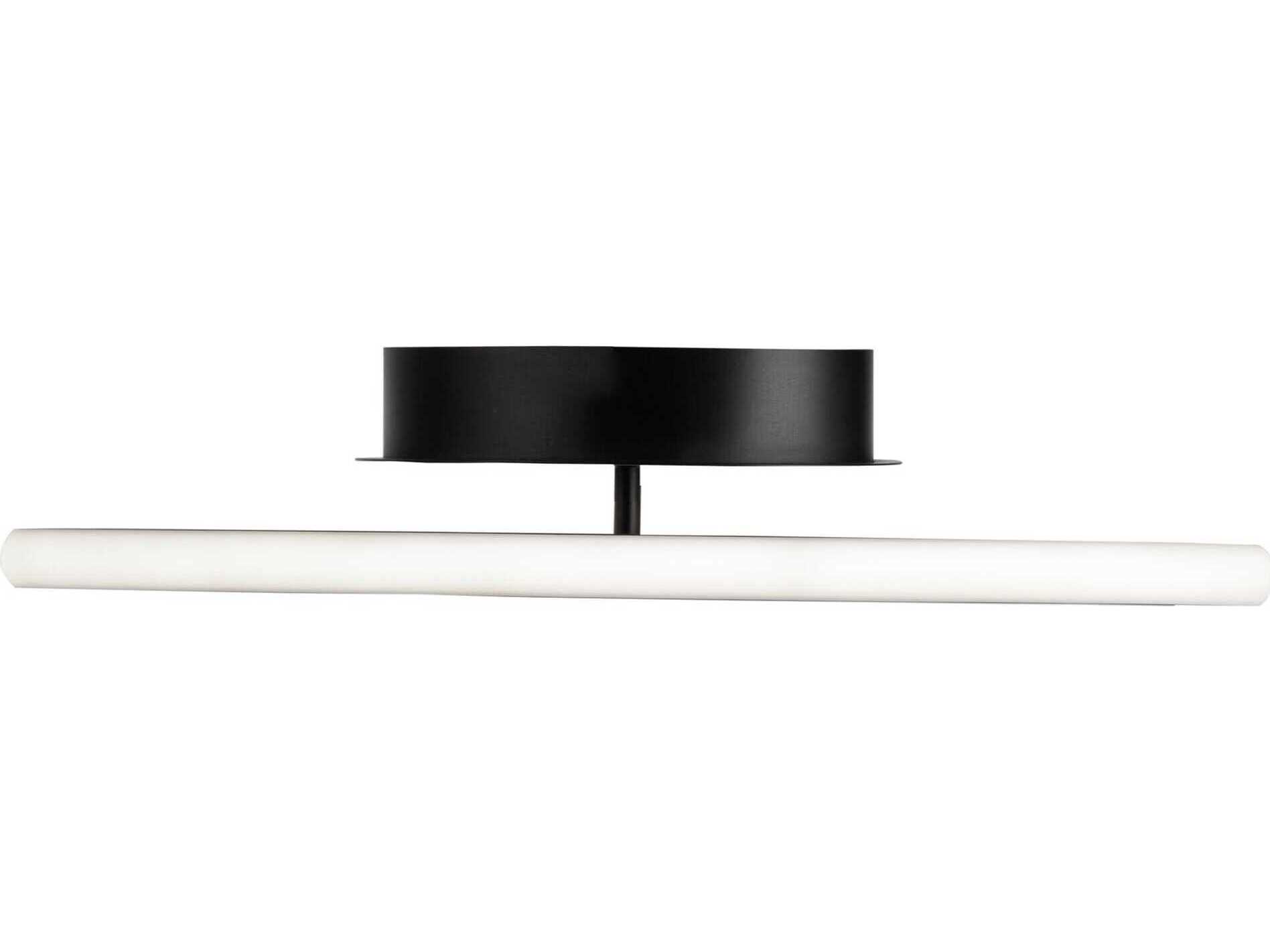 Artcraft Gemini Black Nickel LED Round Flush Mount