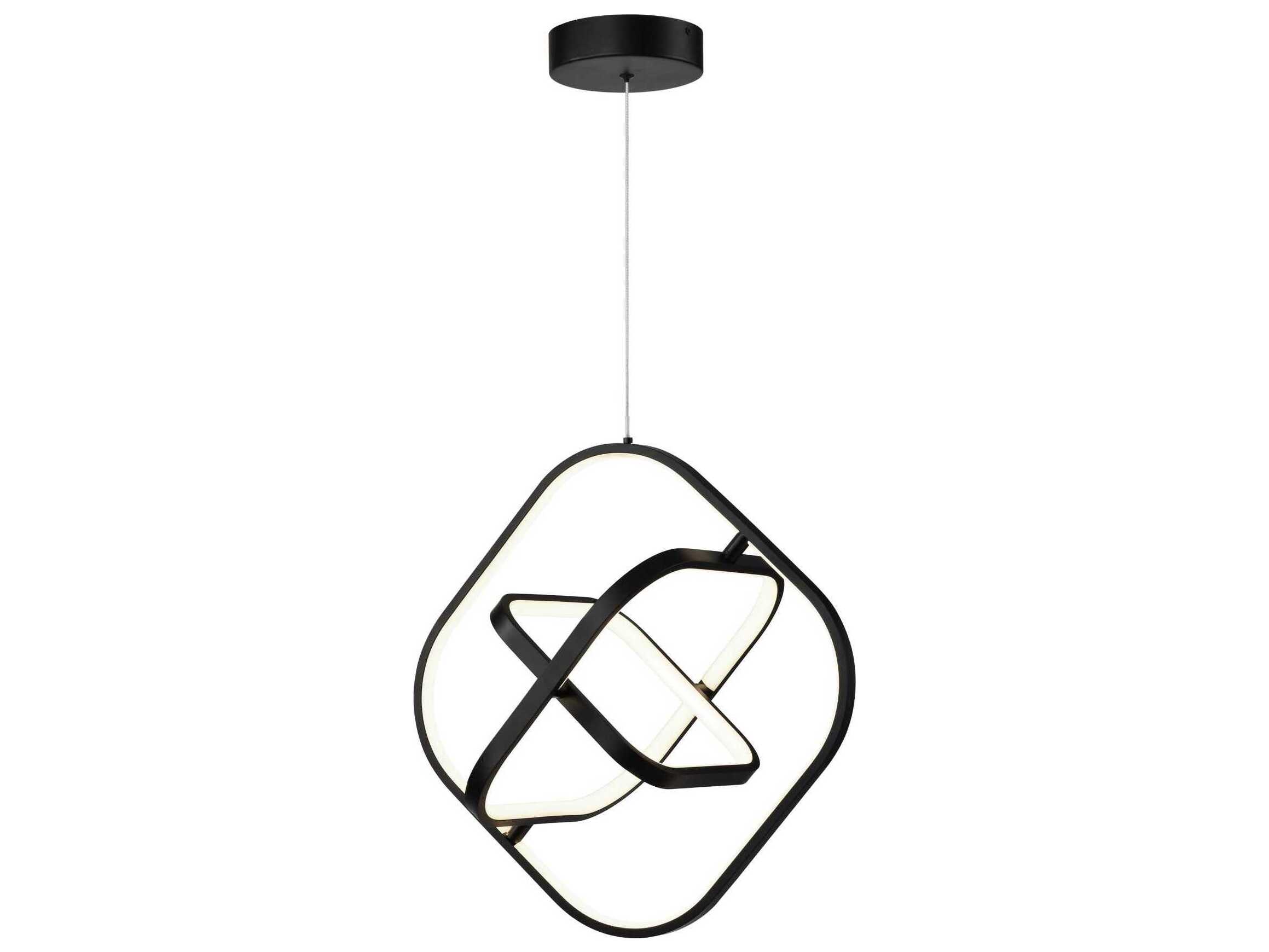 Artcraft Sienna Semi Gloss Black Geometric Pendant