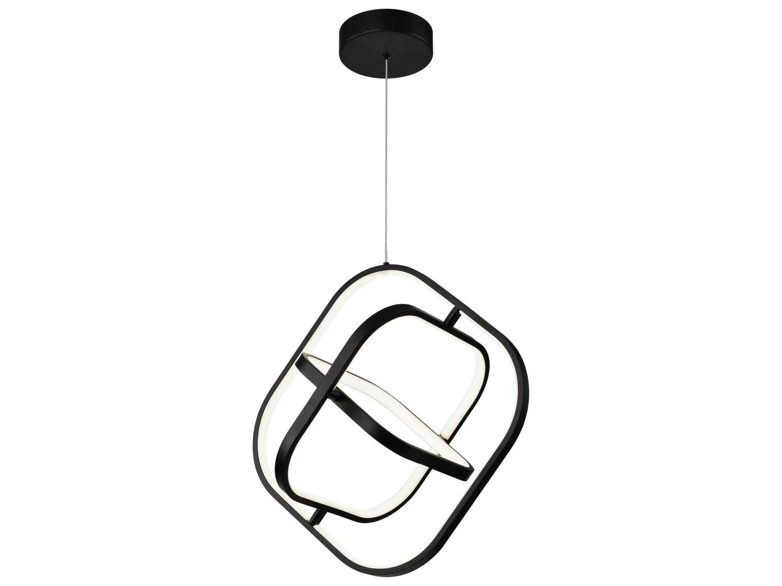 Artcraft Sienna Semi Gloss Black Geometric Pendant