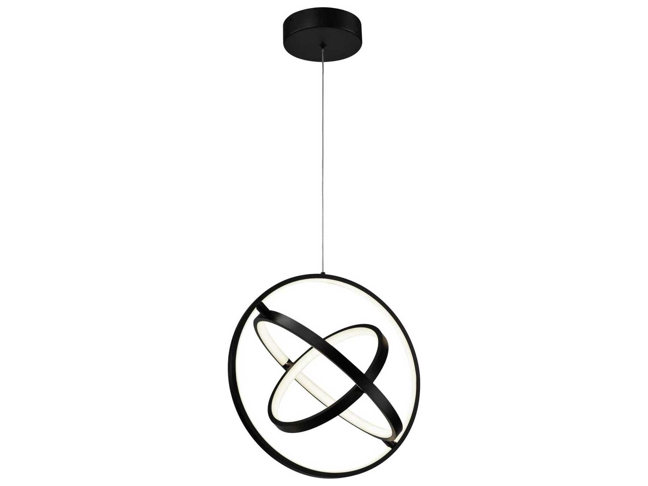 Artcraft Sienna Semi Gloss Black Geometric Pendant