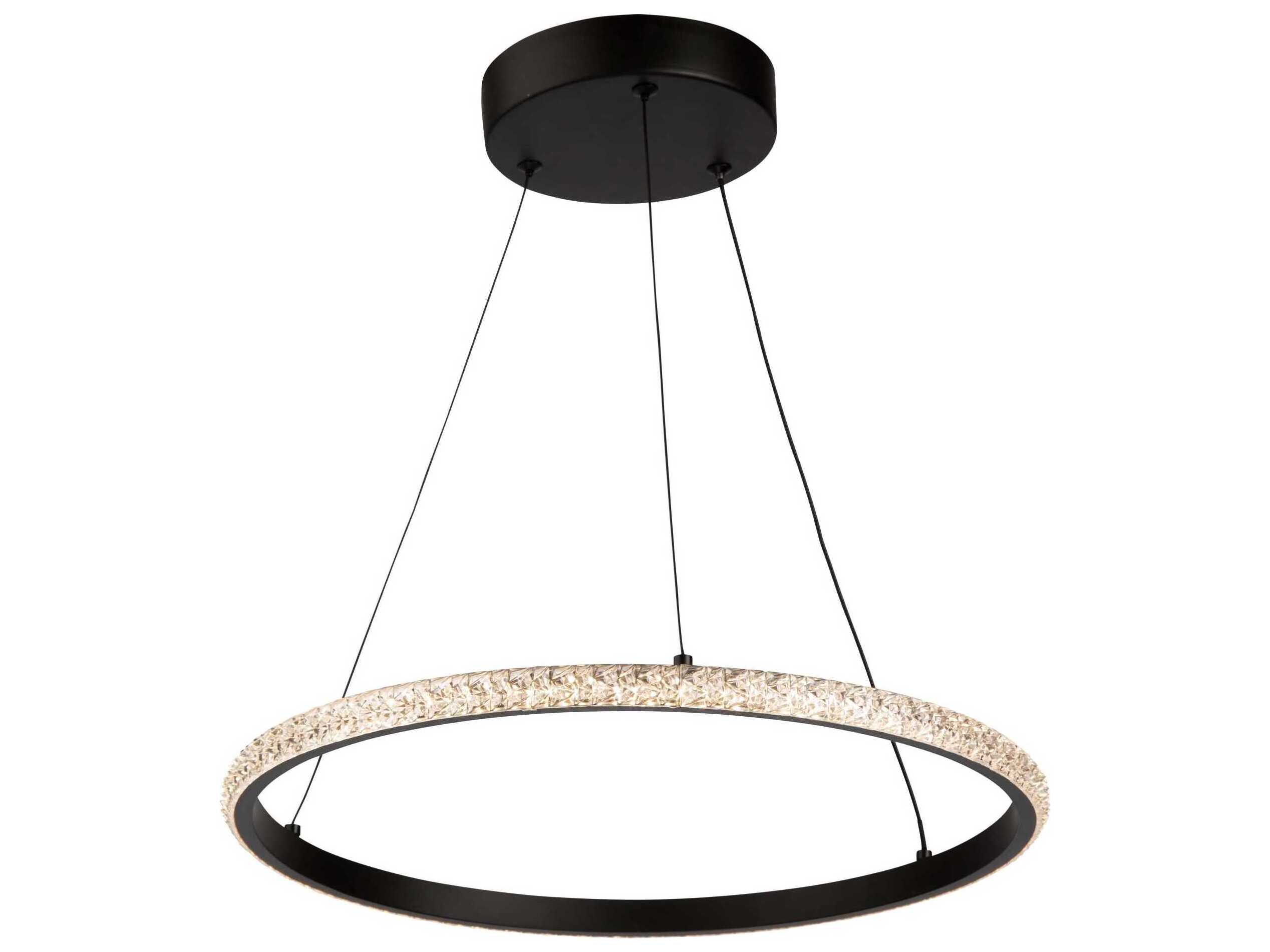 Artcraft Nova Black LED Round Pendant