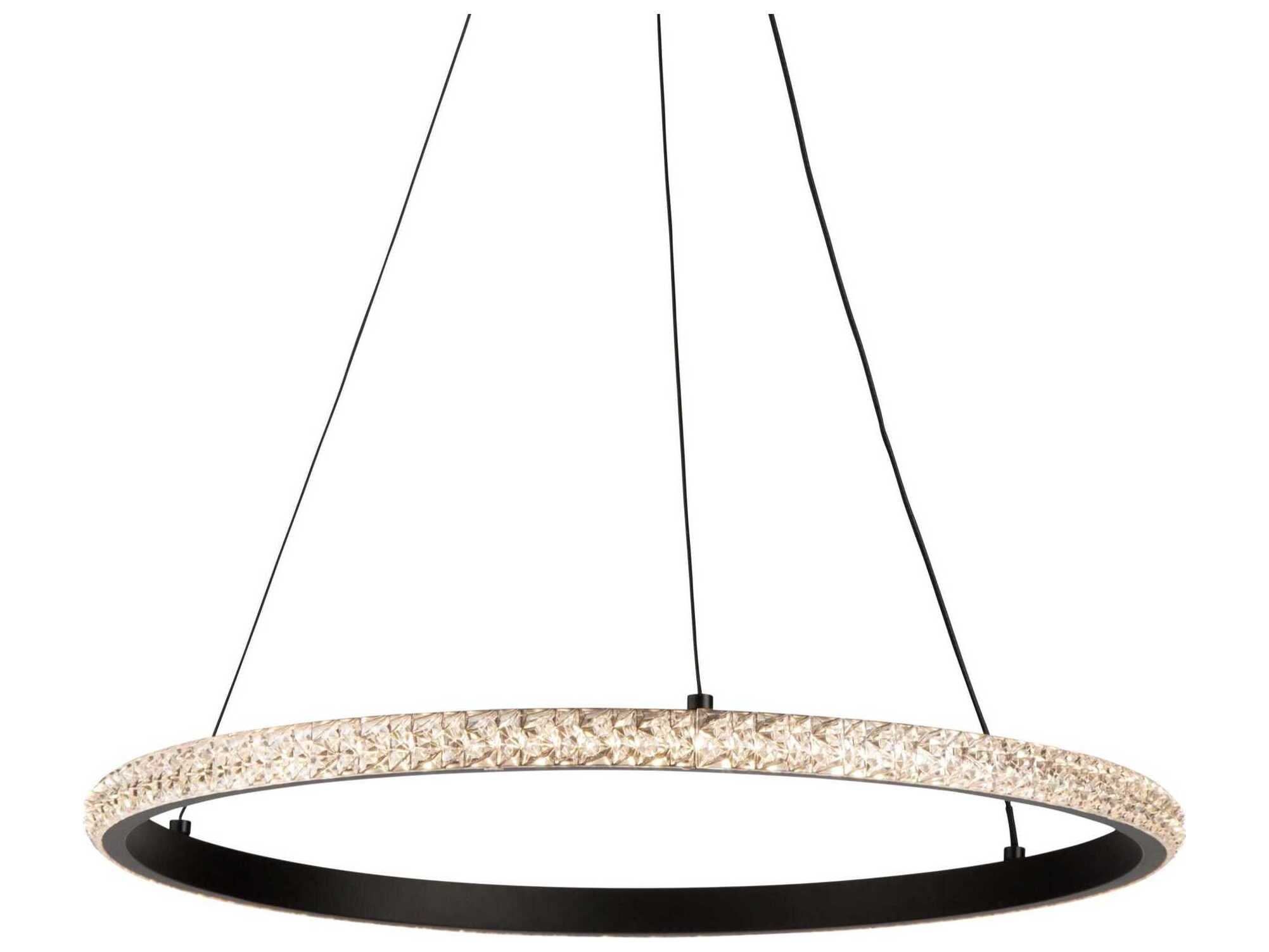 Artcraft Nova Black LED Round Pendant