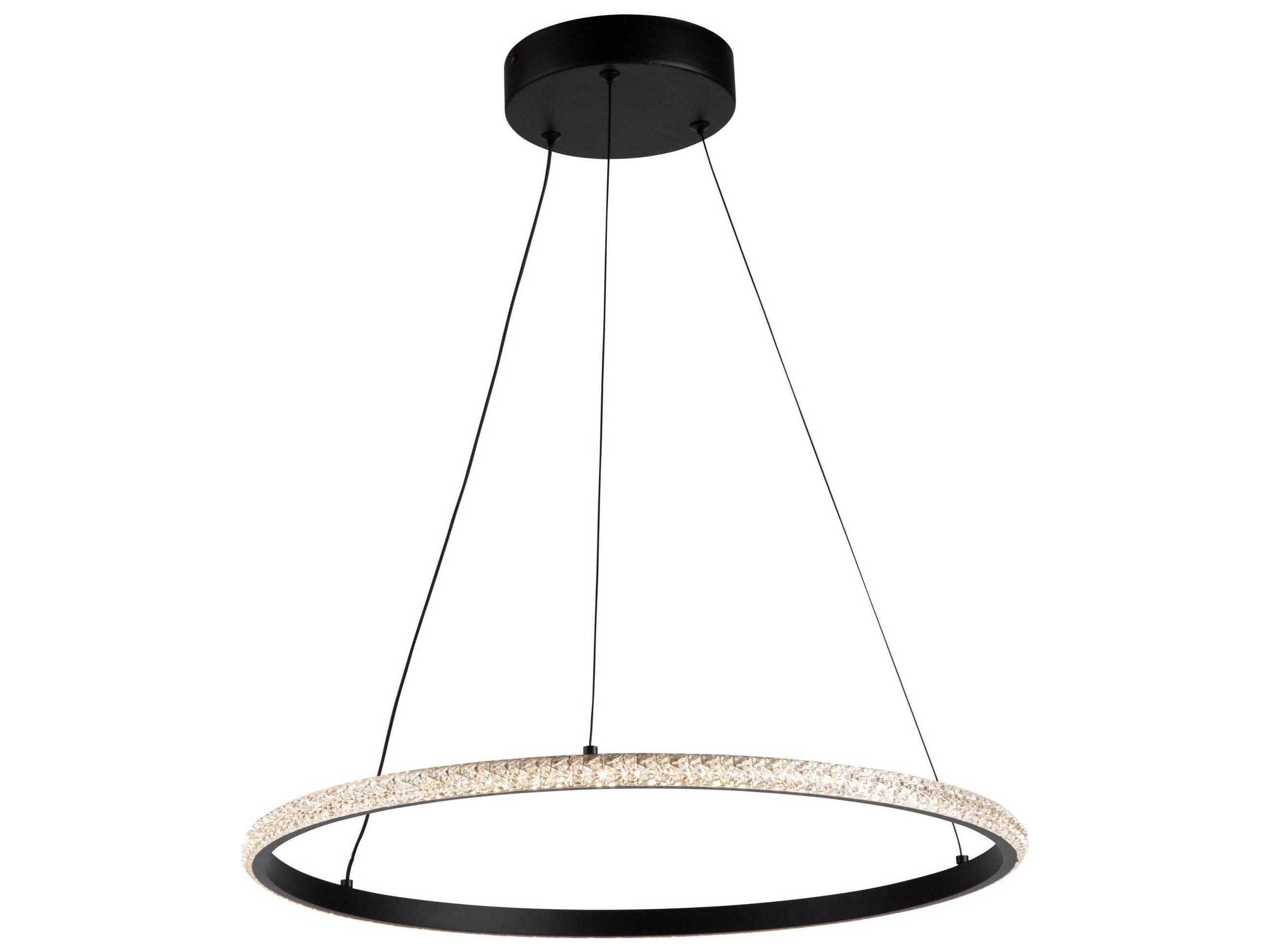 Artcraft Nova Black LED Round Pendant