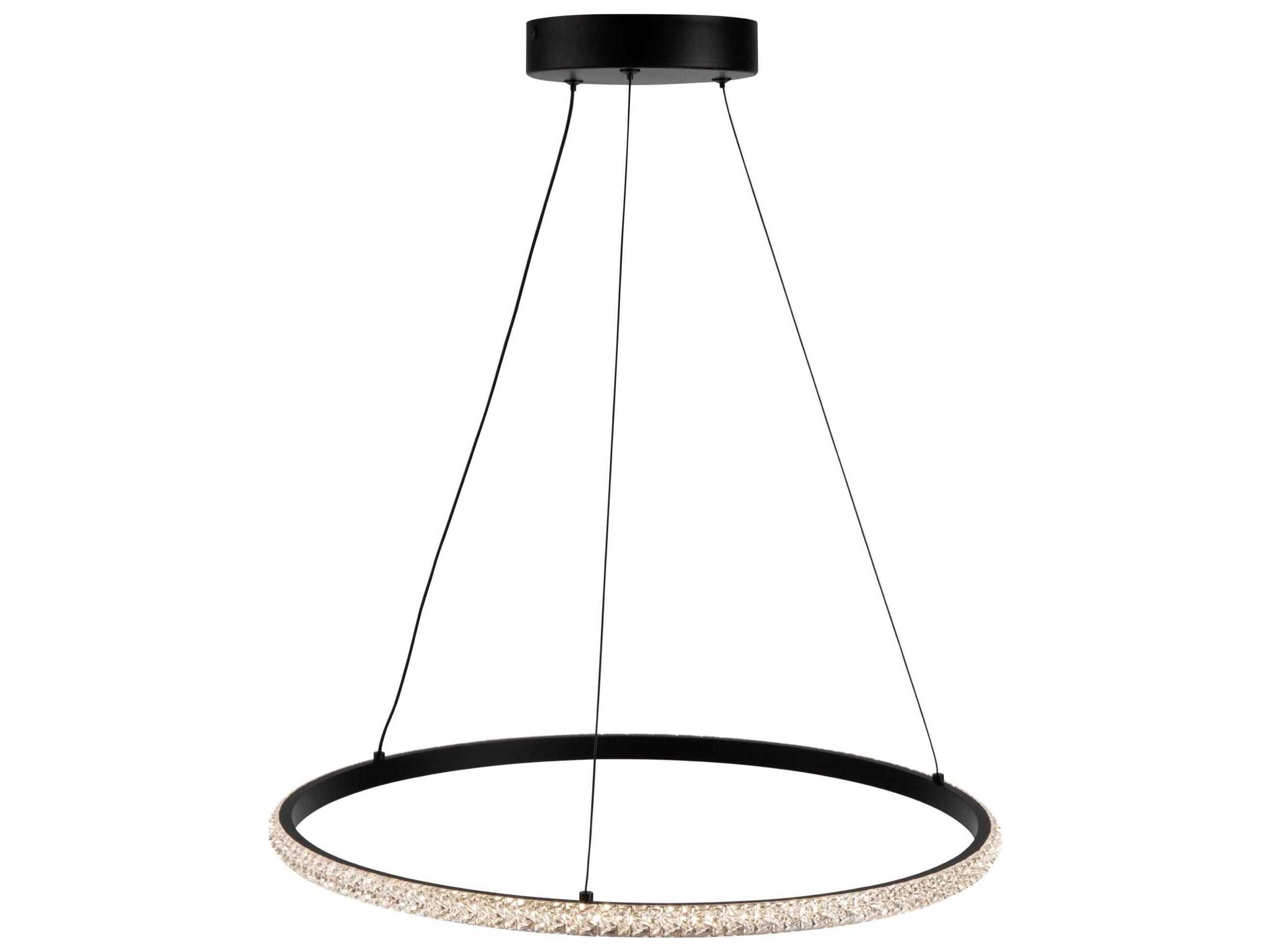 Artcraft Nova Black LED Round Pendant