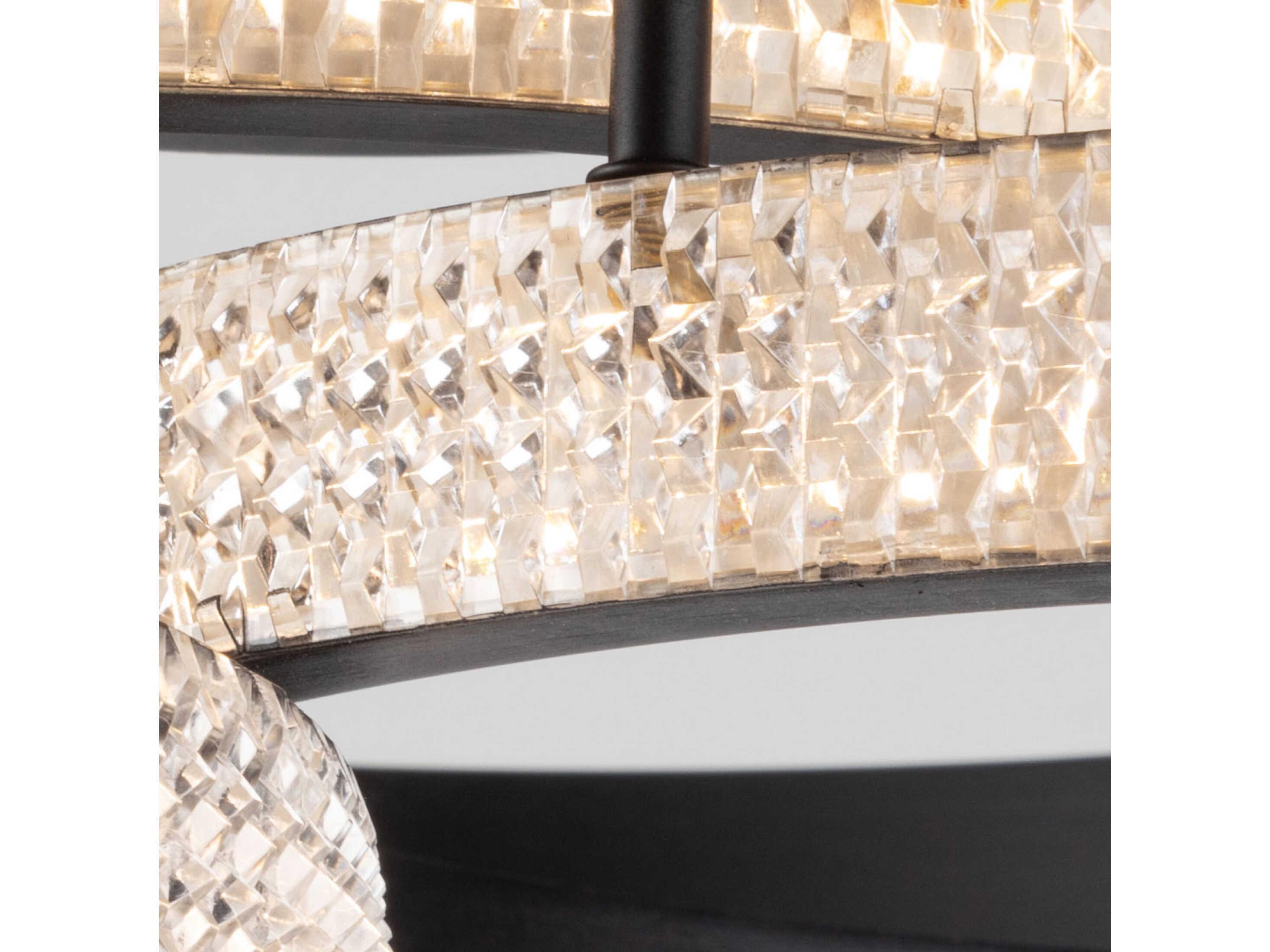 Artcraft Nova Matte Black Round Flush Mount