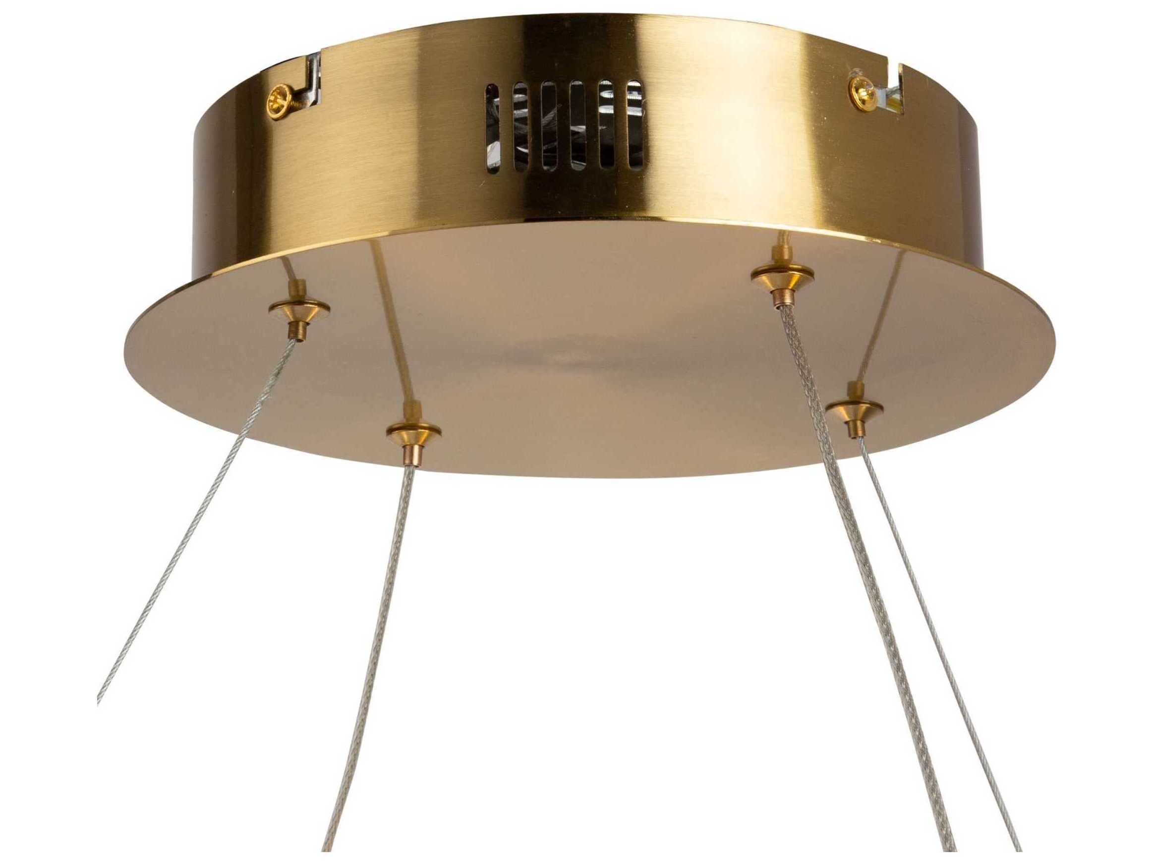 Artcraft Stella Brushed Brass Crystal LED Round Pendant