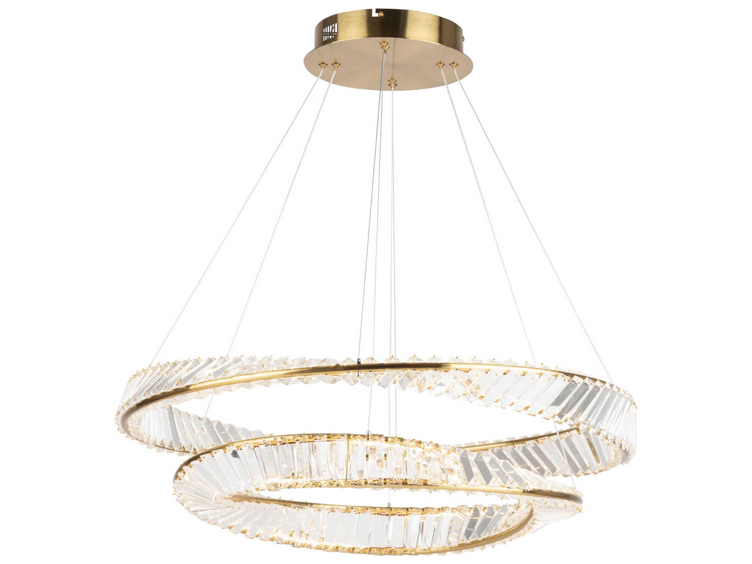 Artcraft Stella Brushed Brass Round Chandelier