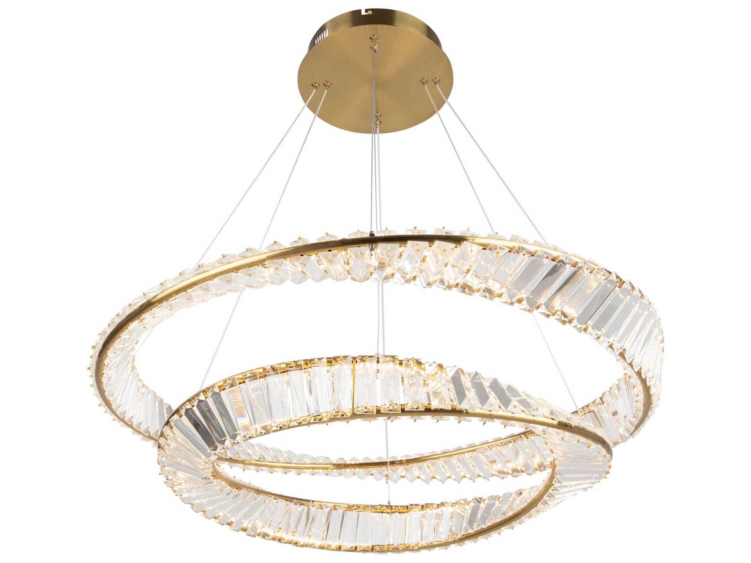 Artcraft Stella Brushed Brass Round Chandelier