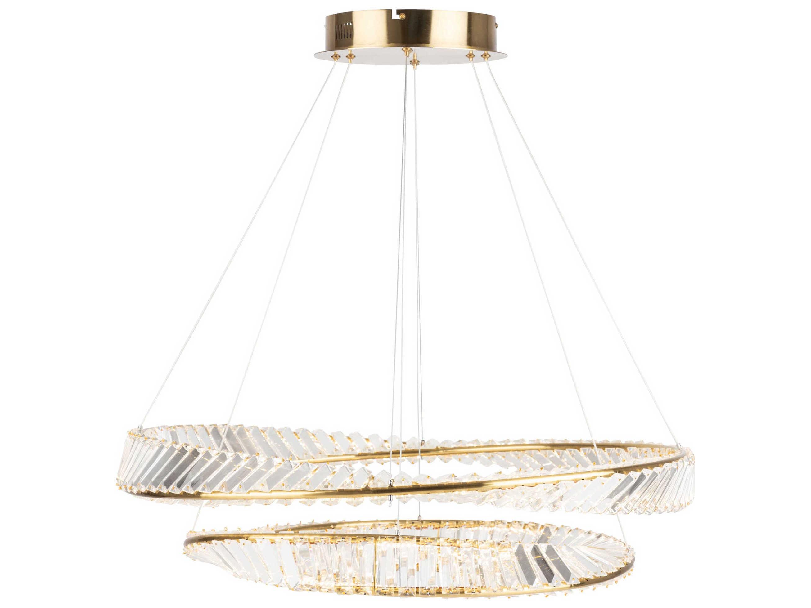 Artcraft Stella Brushed Brass Round Chandelier