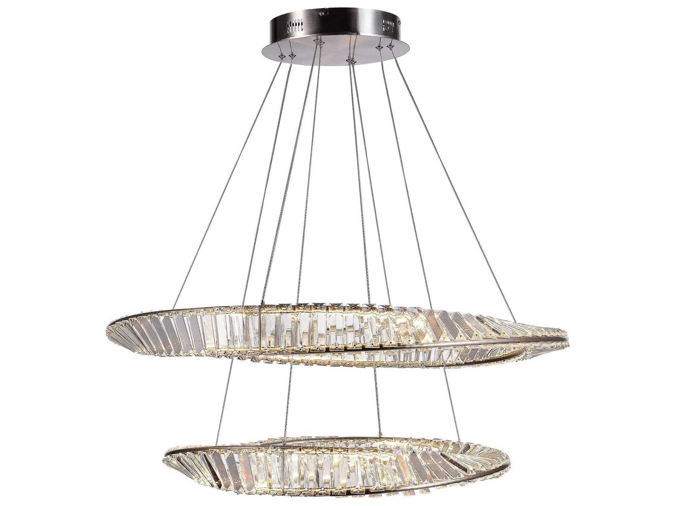 Artcraft Stella Satin Nickel Round Chandelier