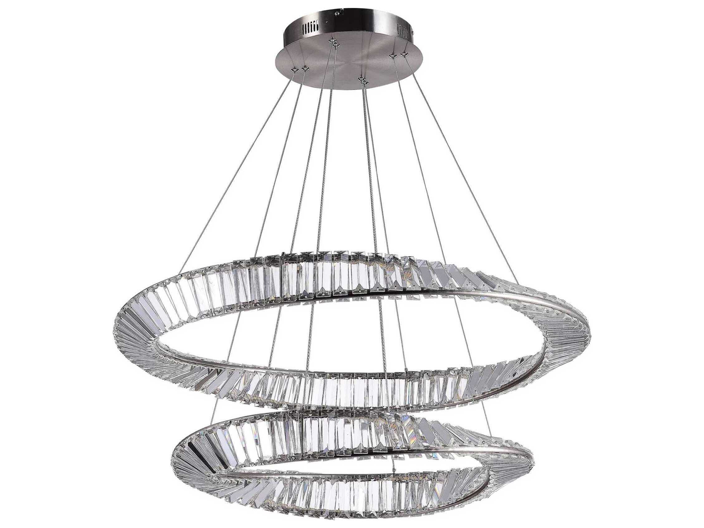 Artcraft Stella Satin Nickel Round Chandelier