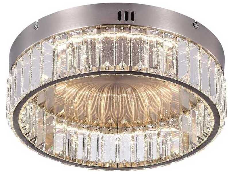 Artcraft Stella Satin Nickel Round Flush Mount