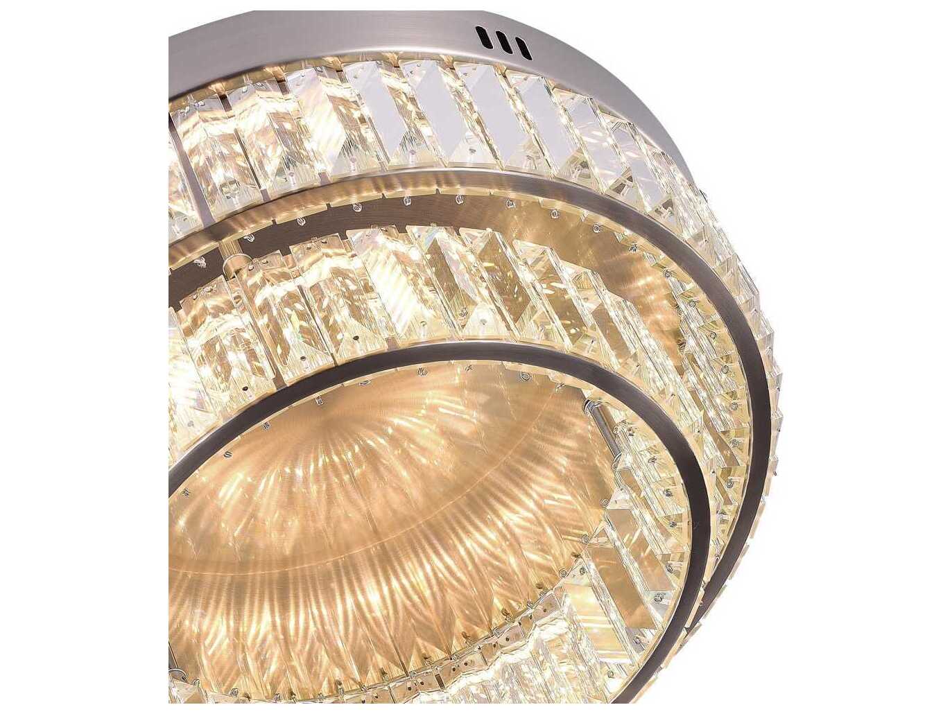 Artcraft Stella Satin Nickel Round Flush Mount