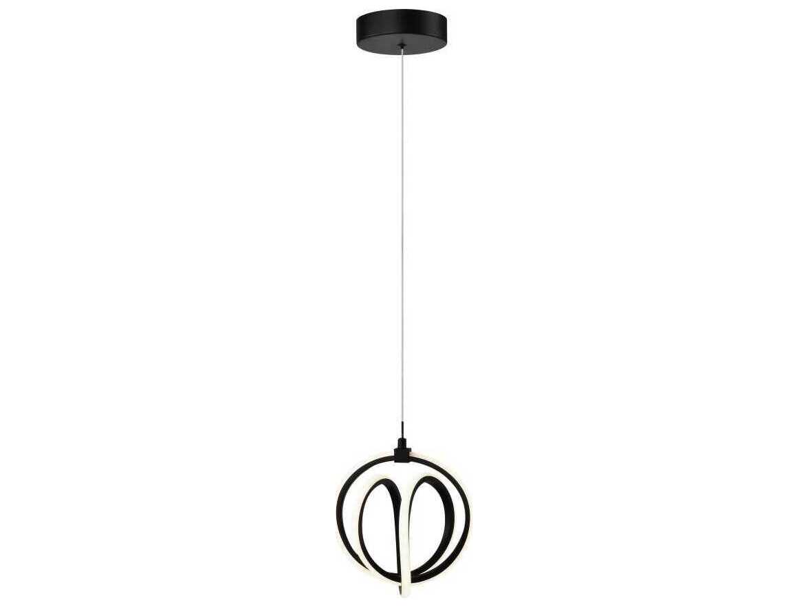 Artcraft Rose 1-Light Black Mini Pendant