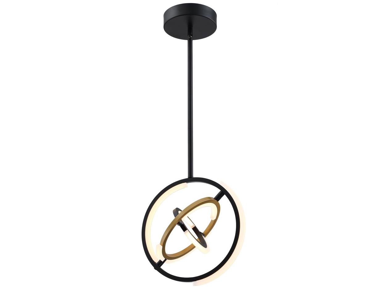 Artcraft Trilogy Black Brass Geometric Pendant