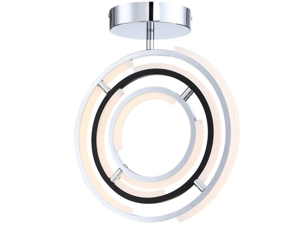 Artcraft Trilogy Polished Nickel Geometric Semi Flush Mount