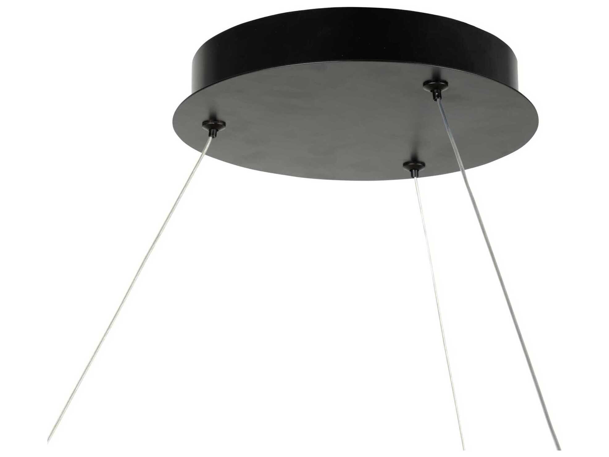 Artcraft Toledo 1-Light Black Brushed Brass Round Pendant