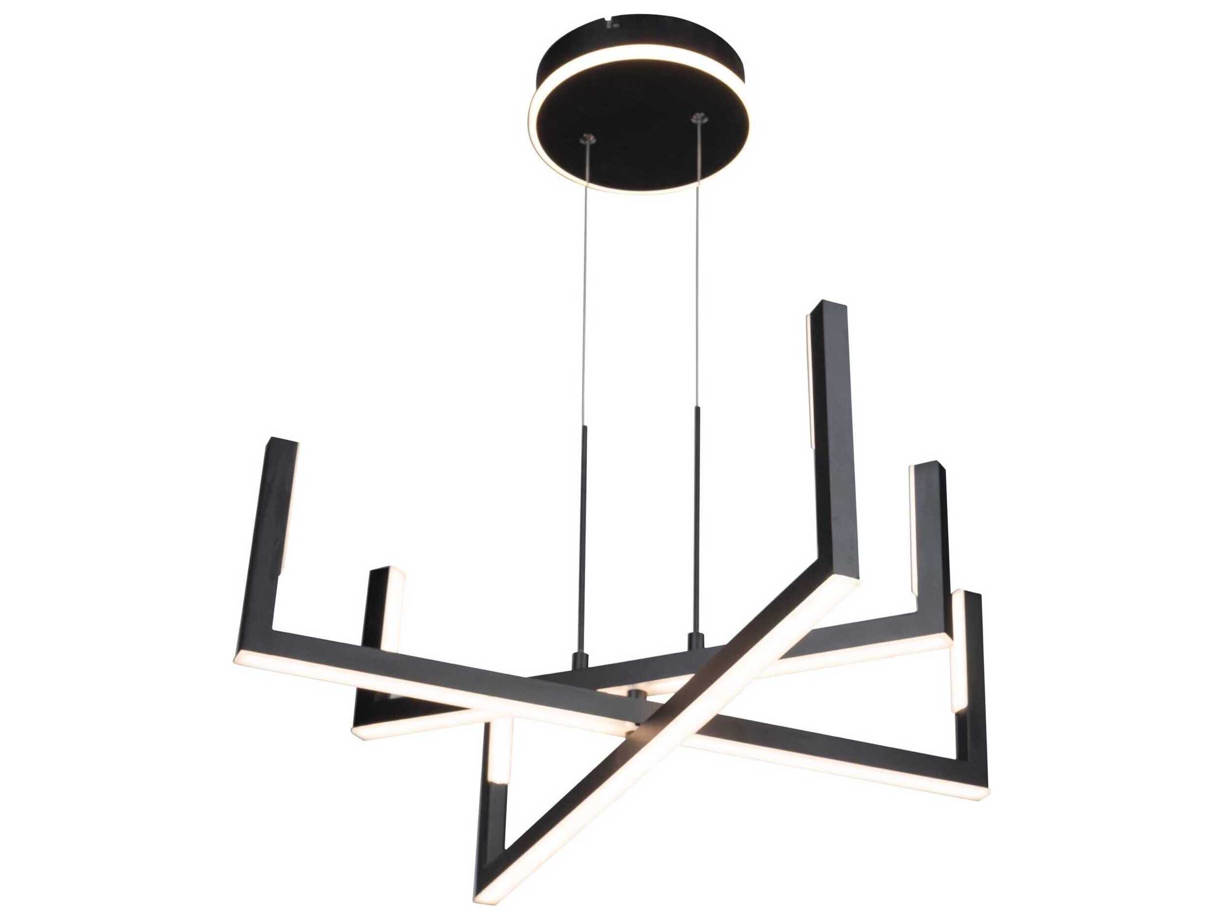 Artcraft Silicon Valley Black LED Geometric Pendant