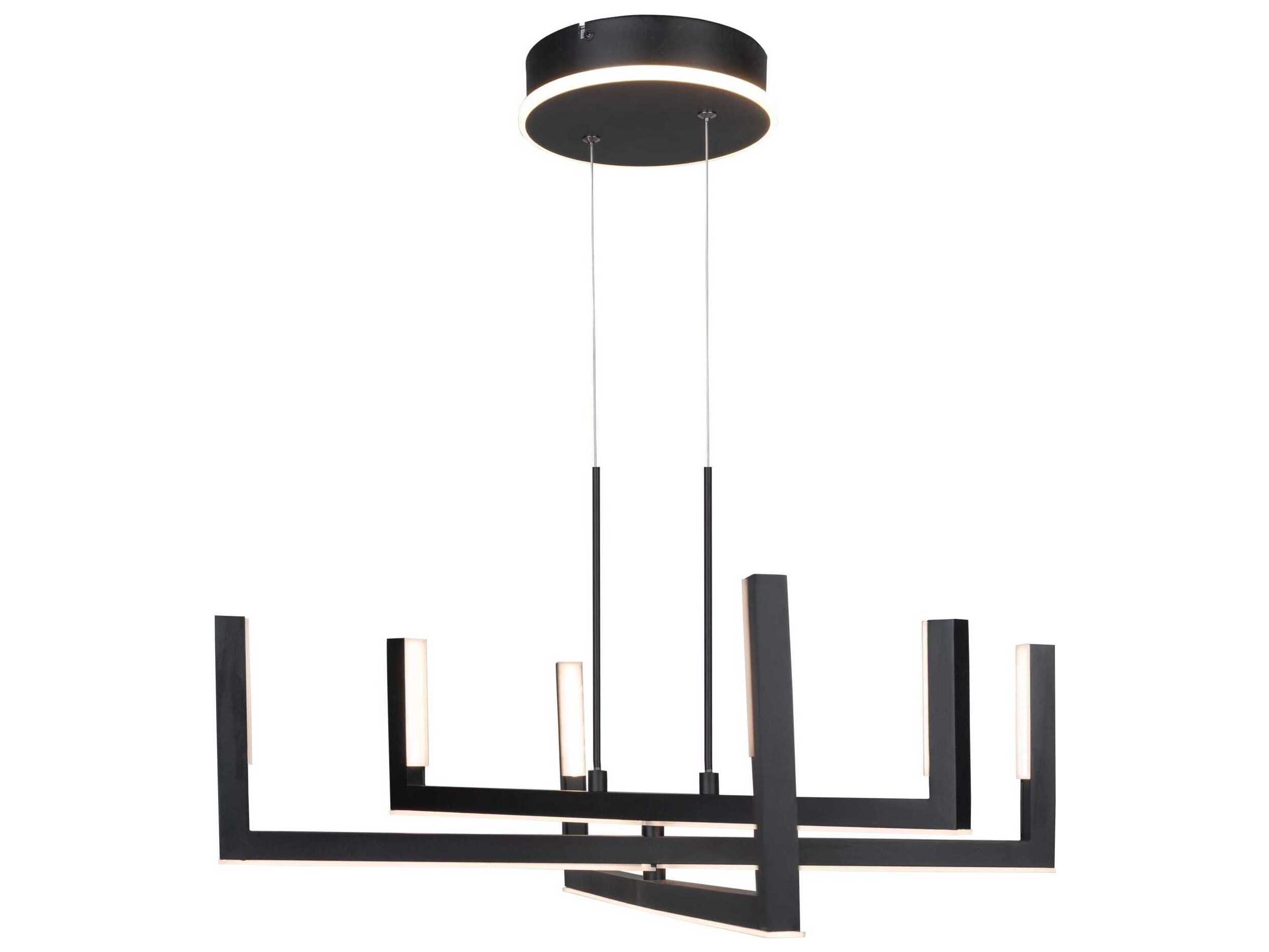 Artcraft Silicon Valley Black LED Geometric Pendant