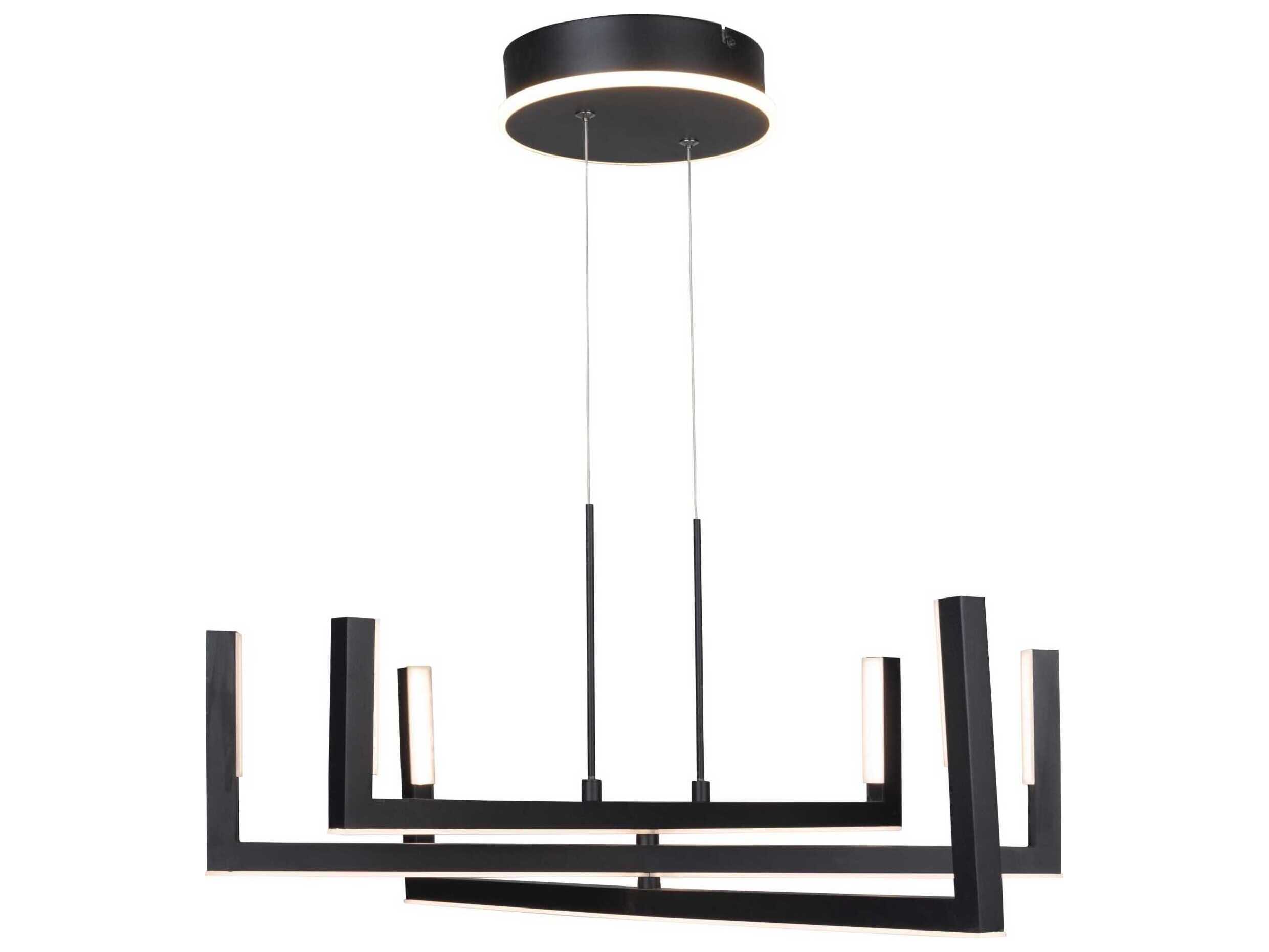 Artcraft Silicon Valley Black LED Geometric Pendant