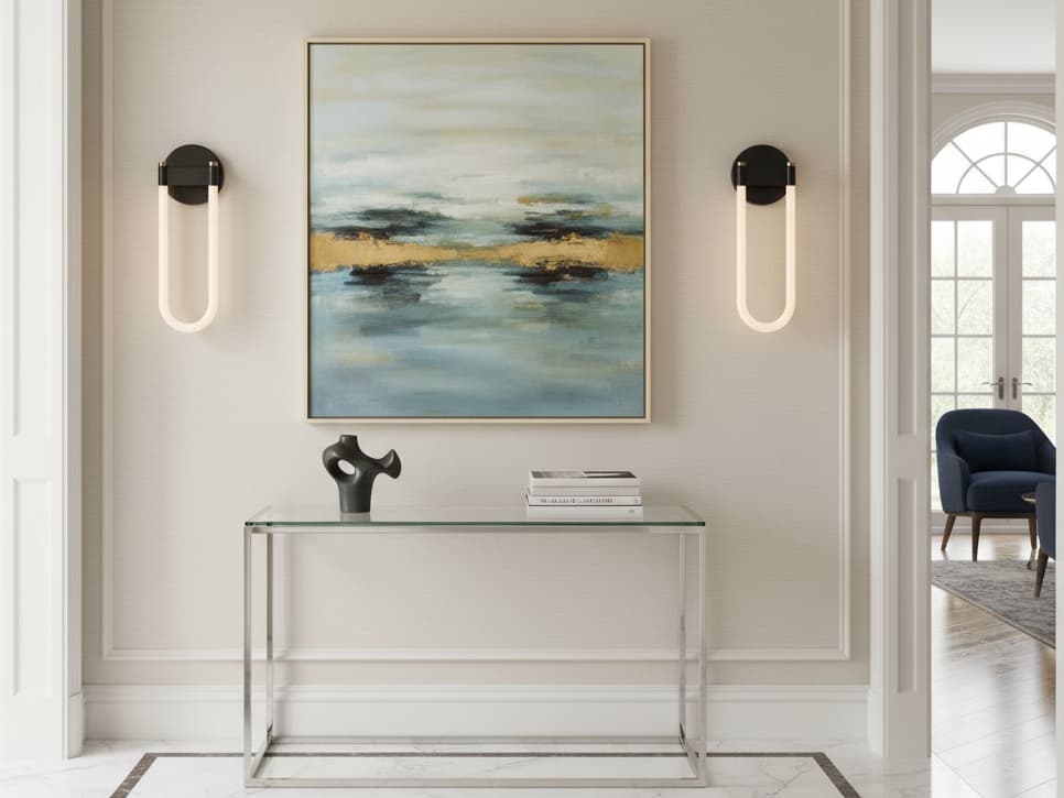 Artcraft Cascata 2-Light Black Brushed Brass Wall Sconce