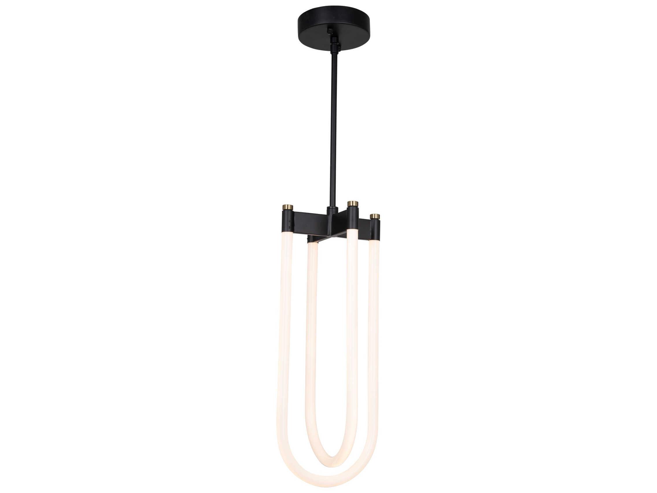 Artcraft Cascata 2-Light Black Brushed Brass Mini Pendant