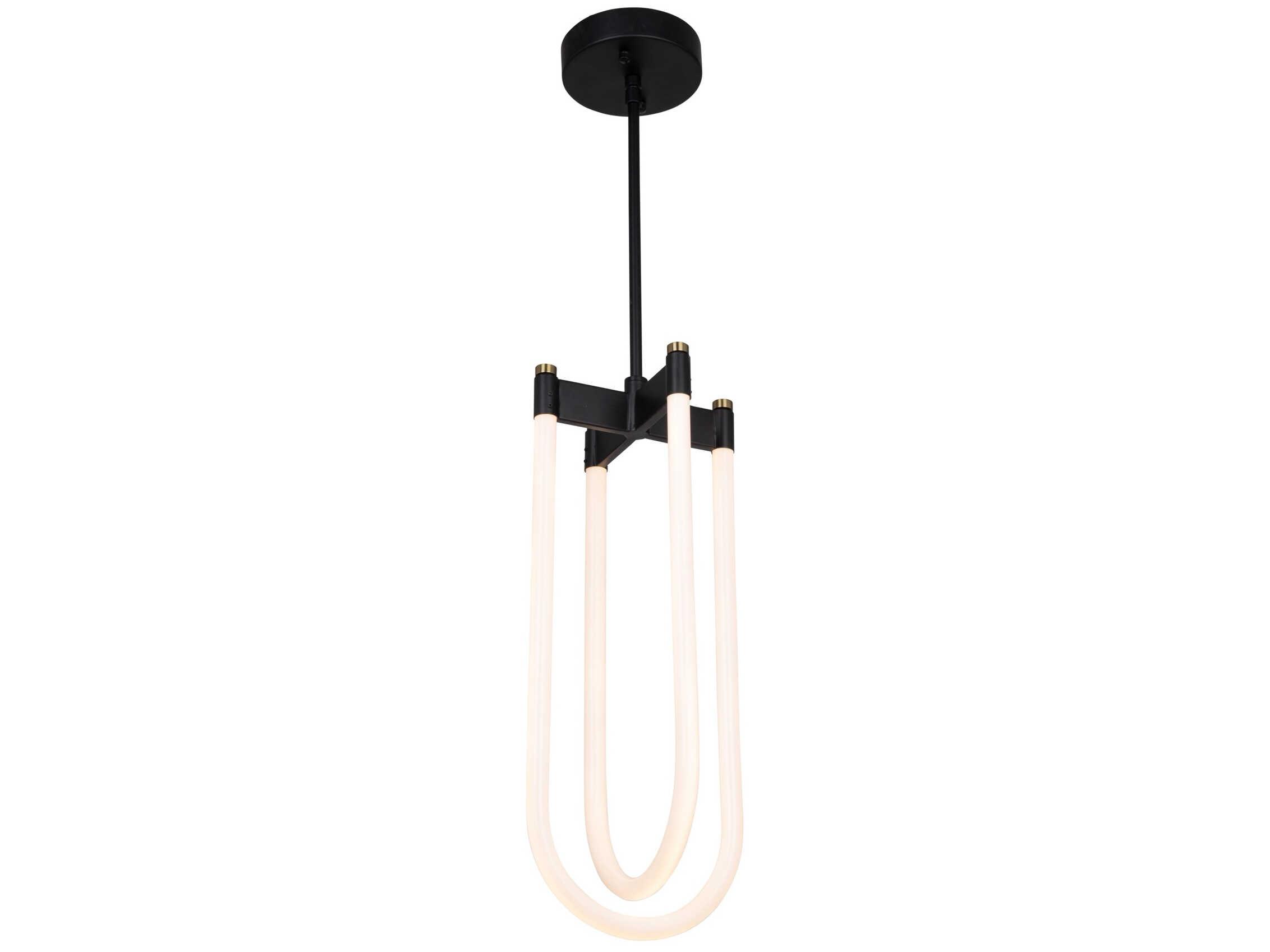 Artcraft Cascata 2-Light Black Brushed Brass Mini Pendant