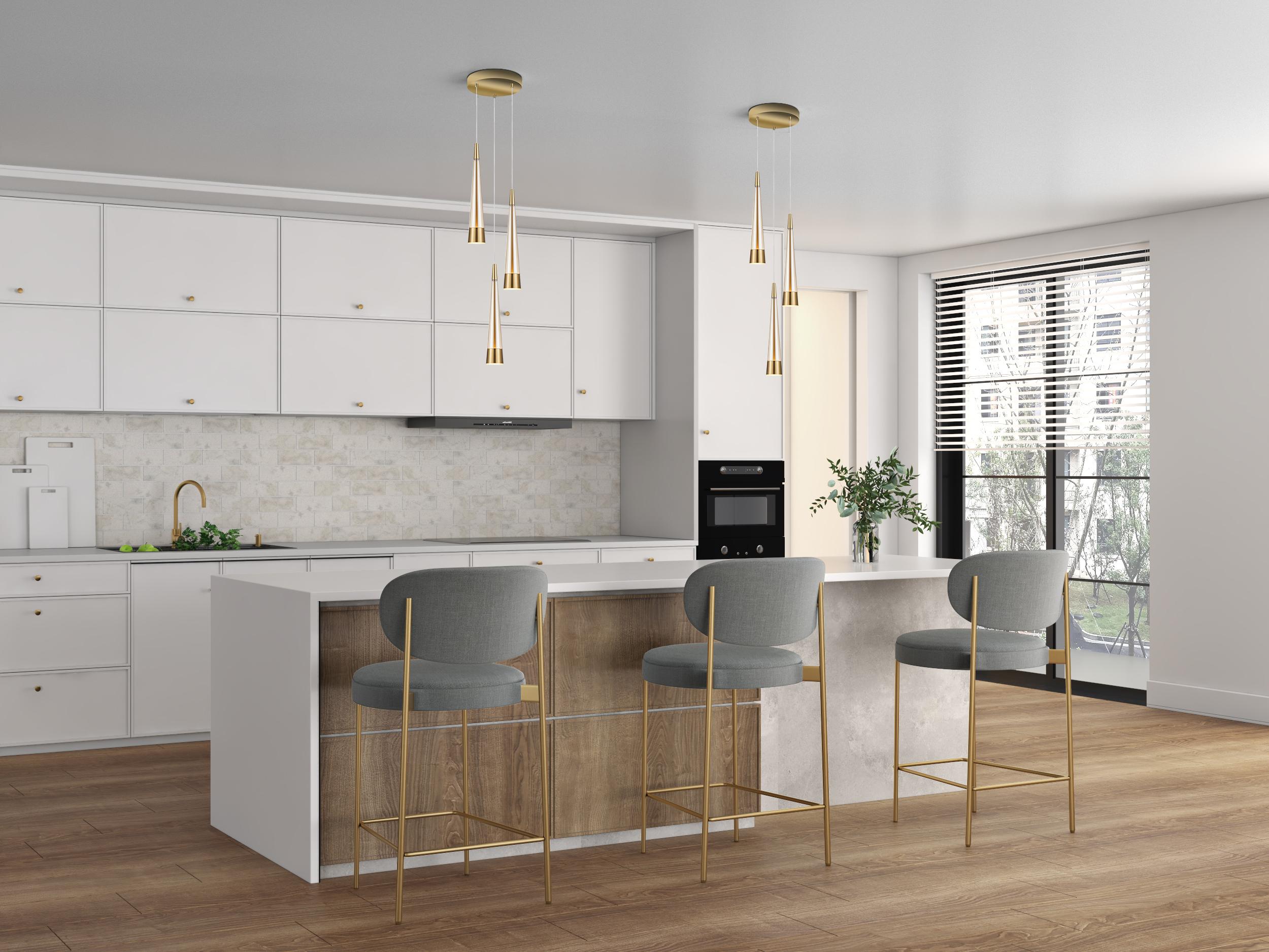 Artcraft Sunnyvale 3-Light Brass Mini Pendant