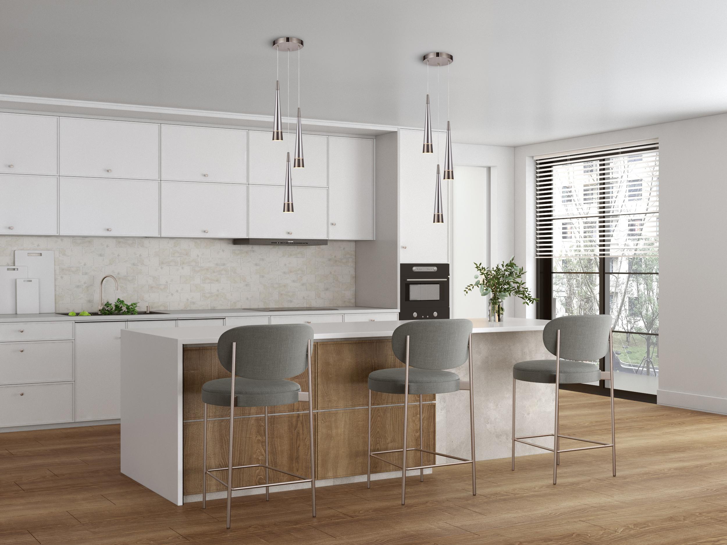 Artcraft Sunnyvale 3-Light Pearl Black Smoke Mini Pendant