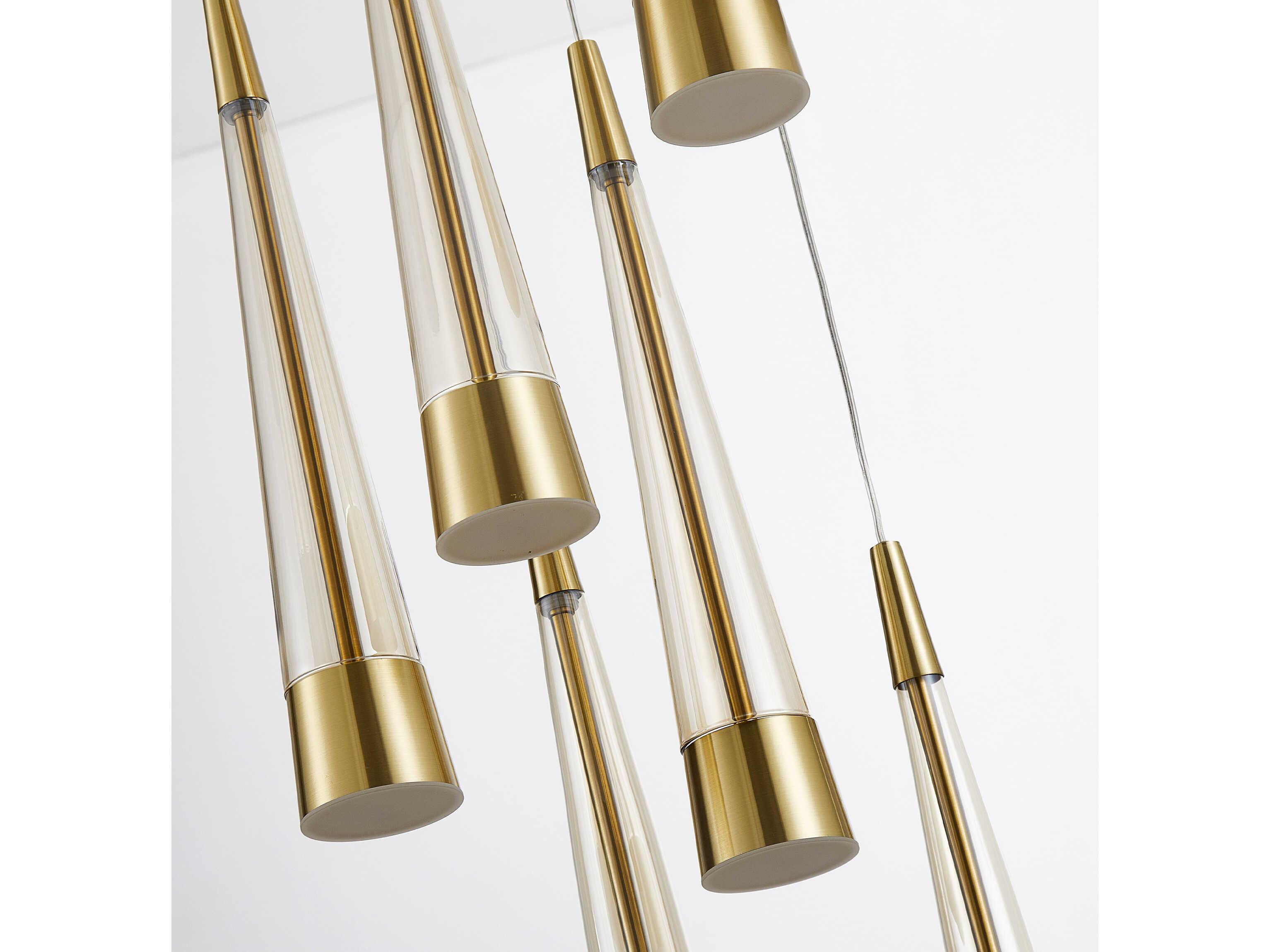 Artcraft Sunnyvale 9-Light Brass Linear Pendant