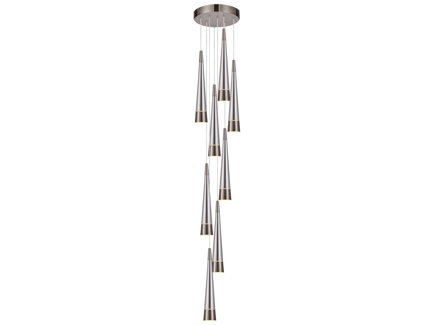 Artcraft Sunnyvale 9-Light Pearl Black Smoke Linear Pendant
