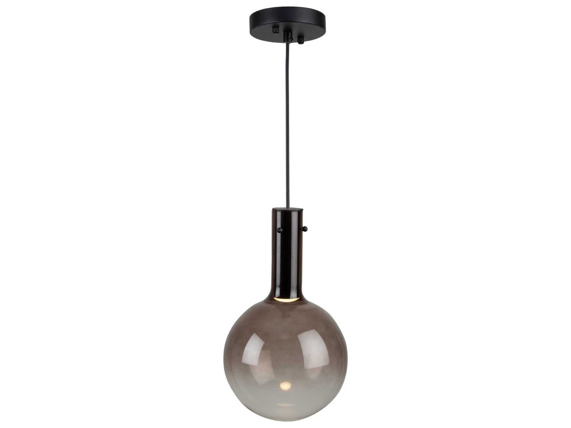 Artcraft Alexis 1-Light Coffee Brown Globe Mini Pendant