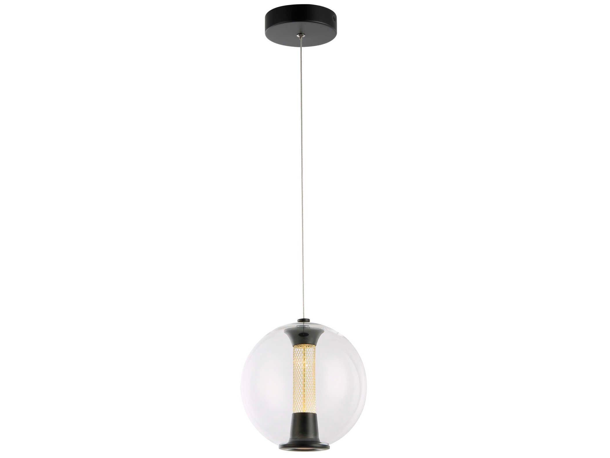 Artcraft Arlo 1-Light Black Globe Mini Pendant