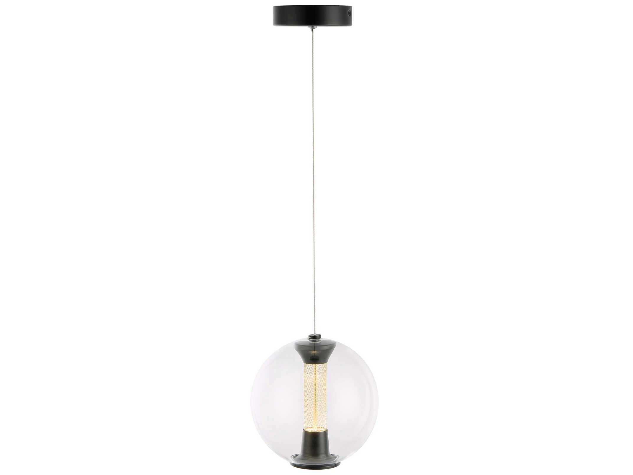 Artcraft Arlo 1-Light Black Globe Mini Pendant