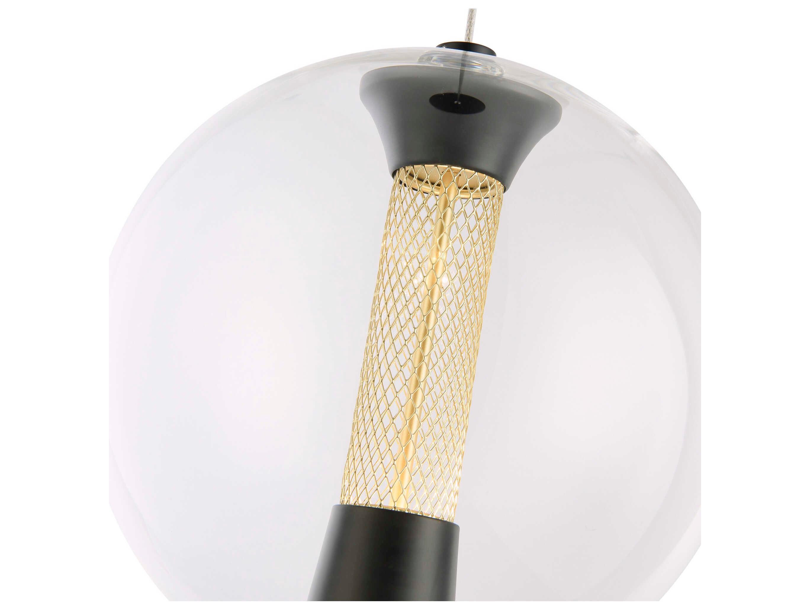 Artcraft Arlo 1-Light Black Globe Mini Pendant