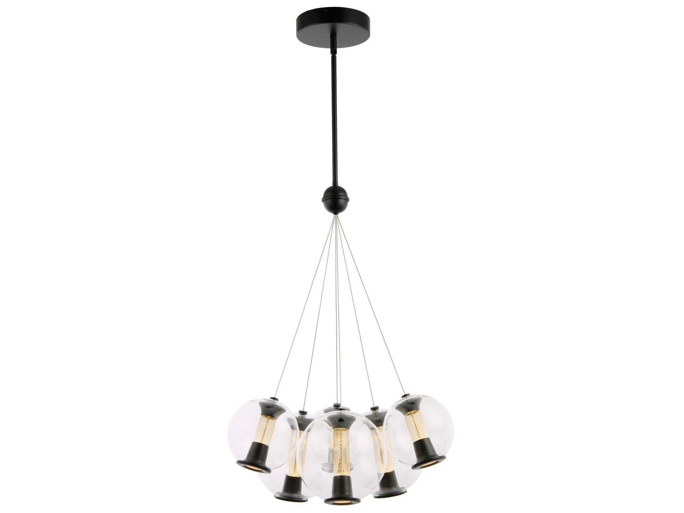 Artcraft Arlo 6-Light Black Globe Pendant