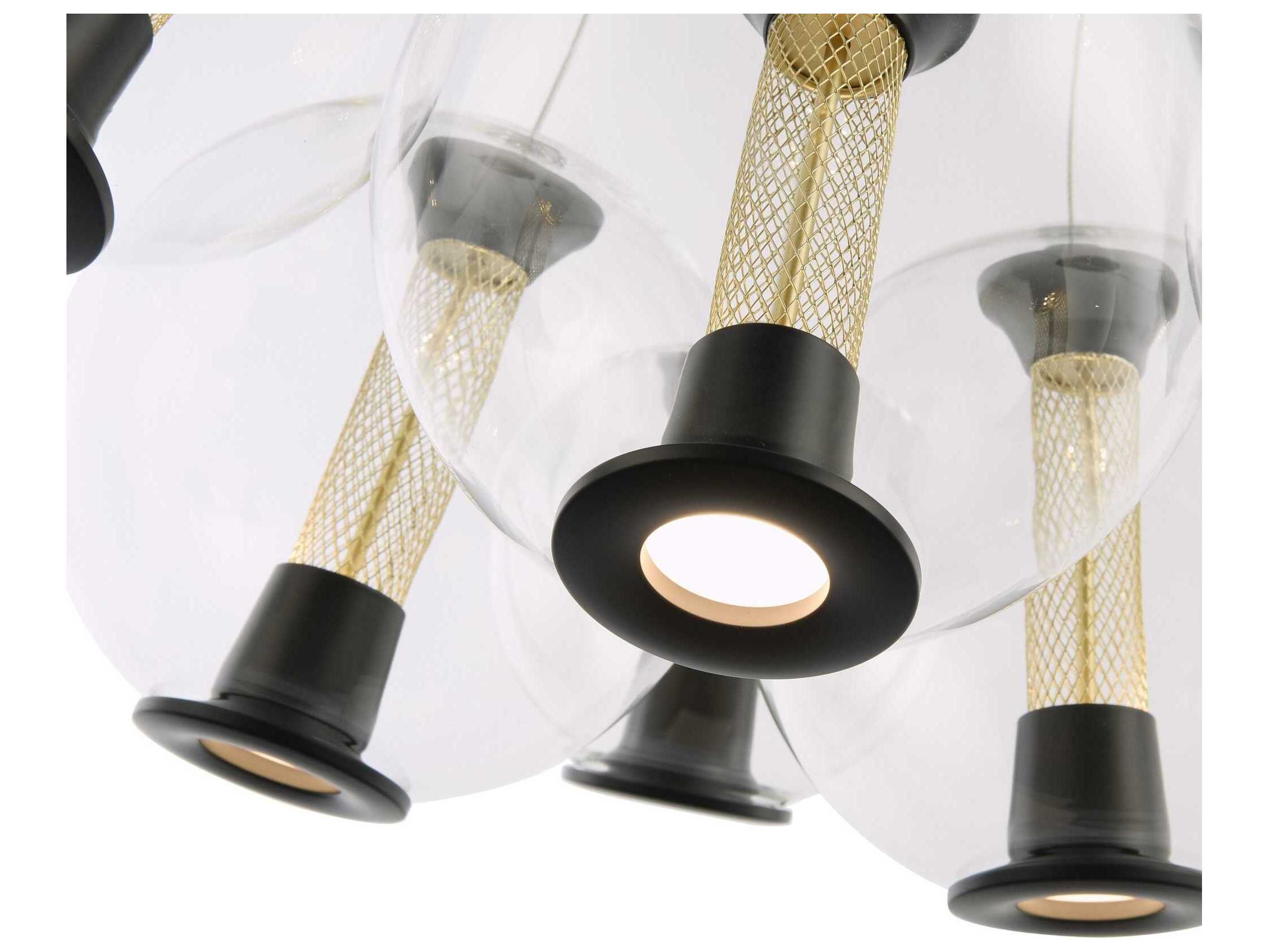 Artcraft Arlo 6-Light Black Globe Pendant