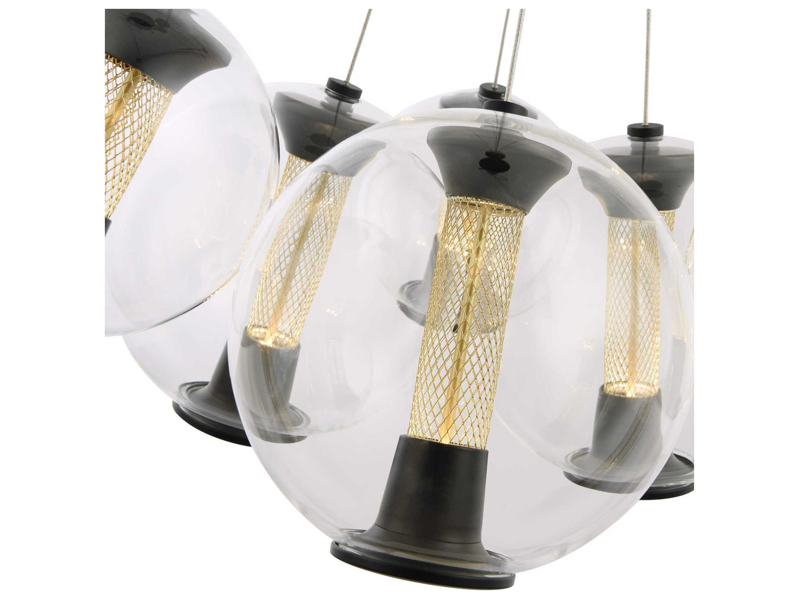 Artcraft Arlo 6-Light Black Globe Pendant