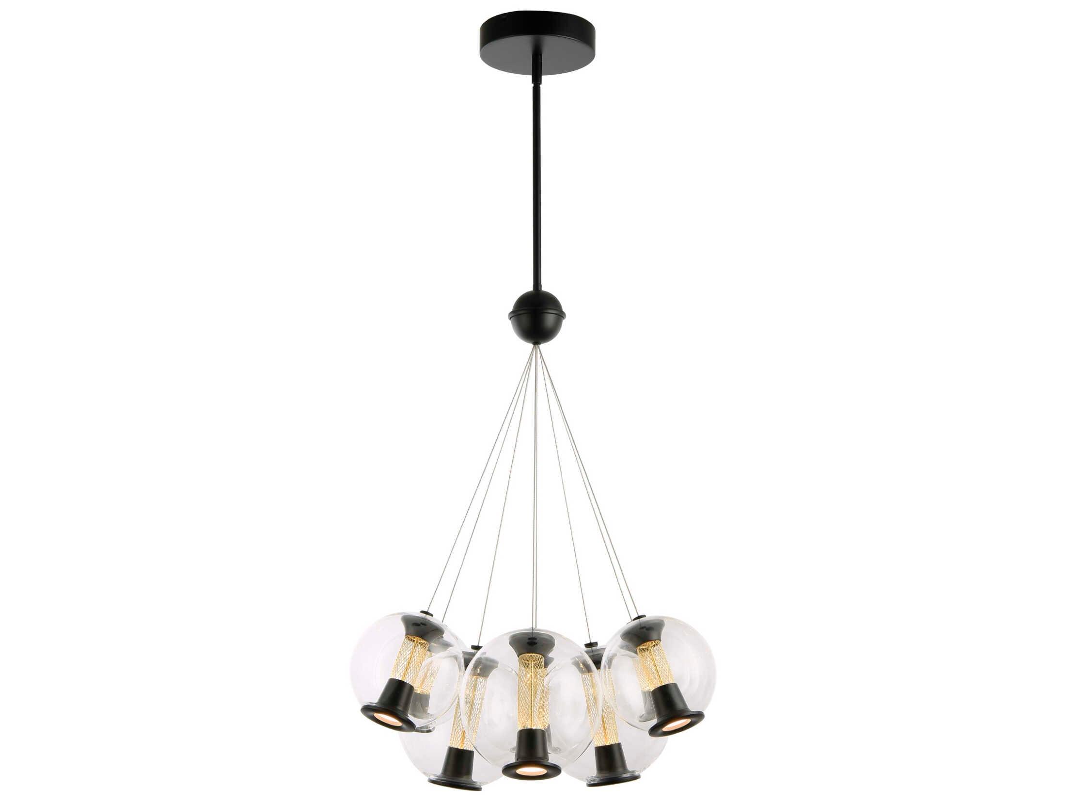 Artcraft Arlo 8-Light Black Pendant