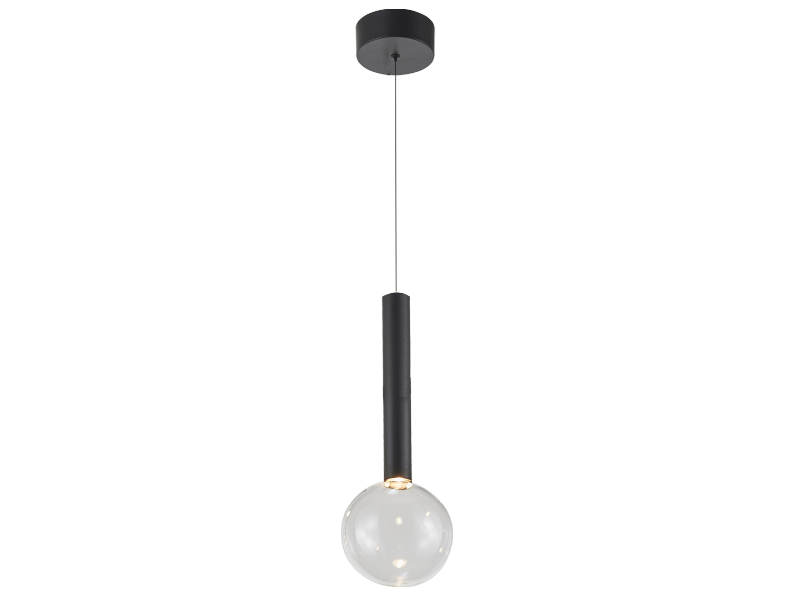 Artcraft Terra 1-Light Black Globe Mini Pendant