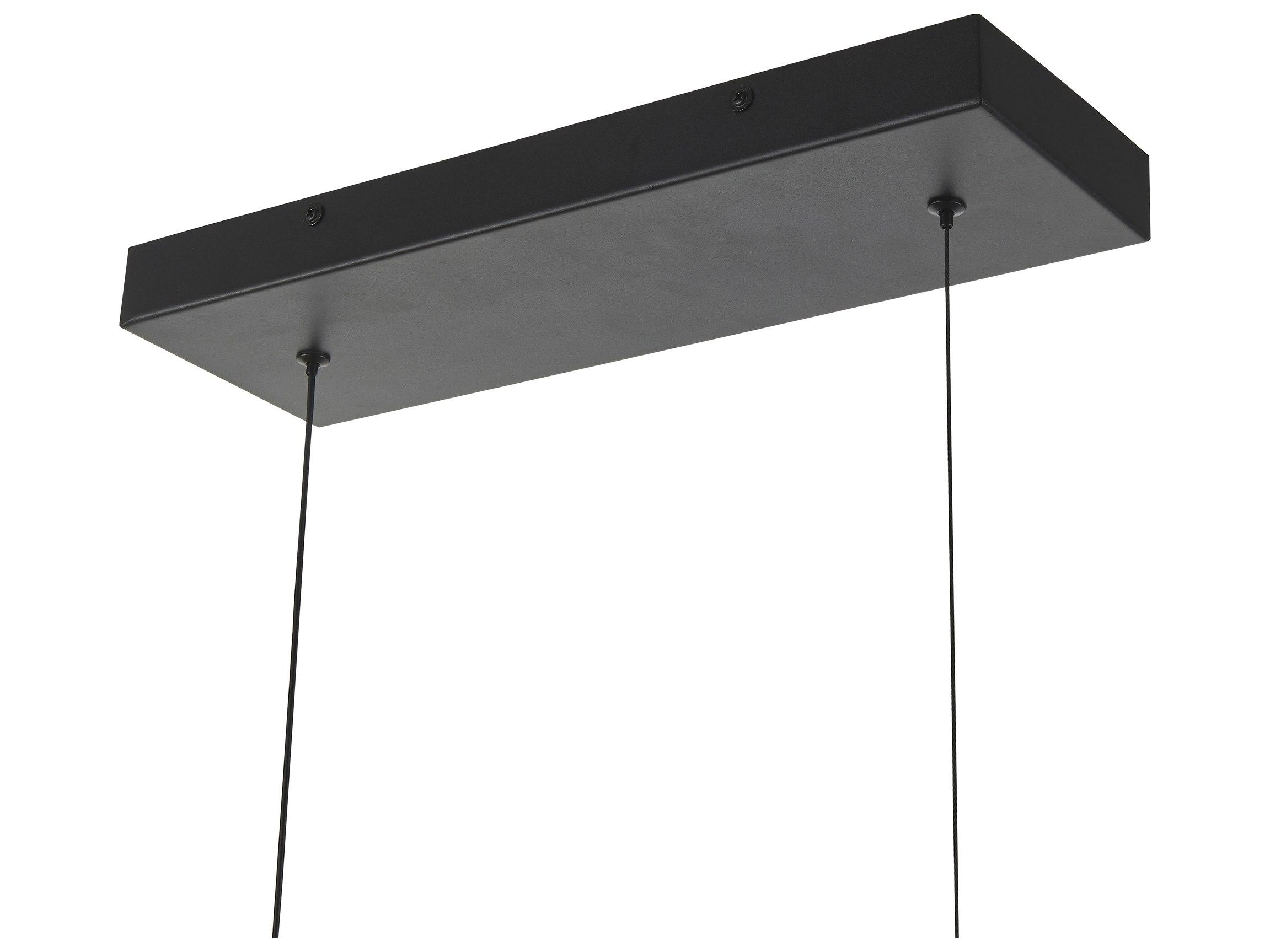 Artcraft Terra 7-Light Black Globe Linear Island Pendant