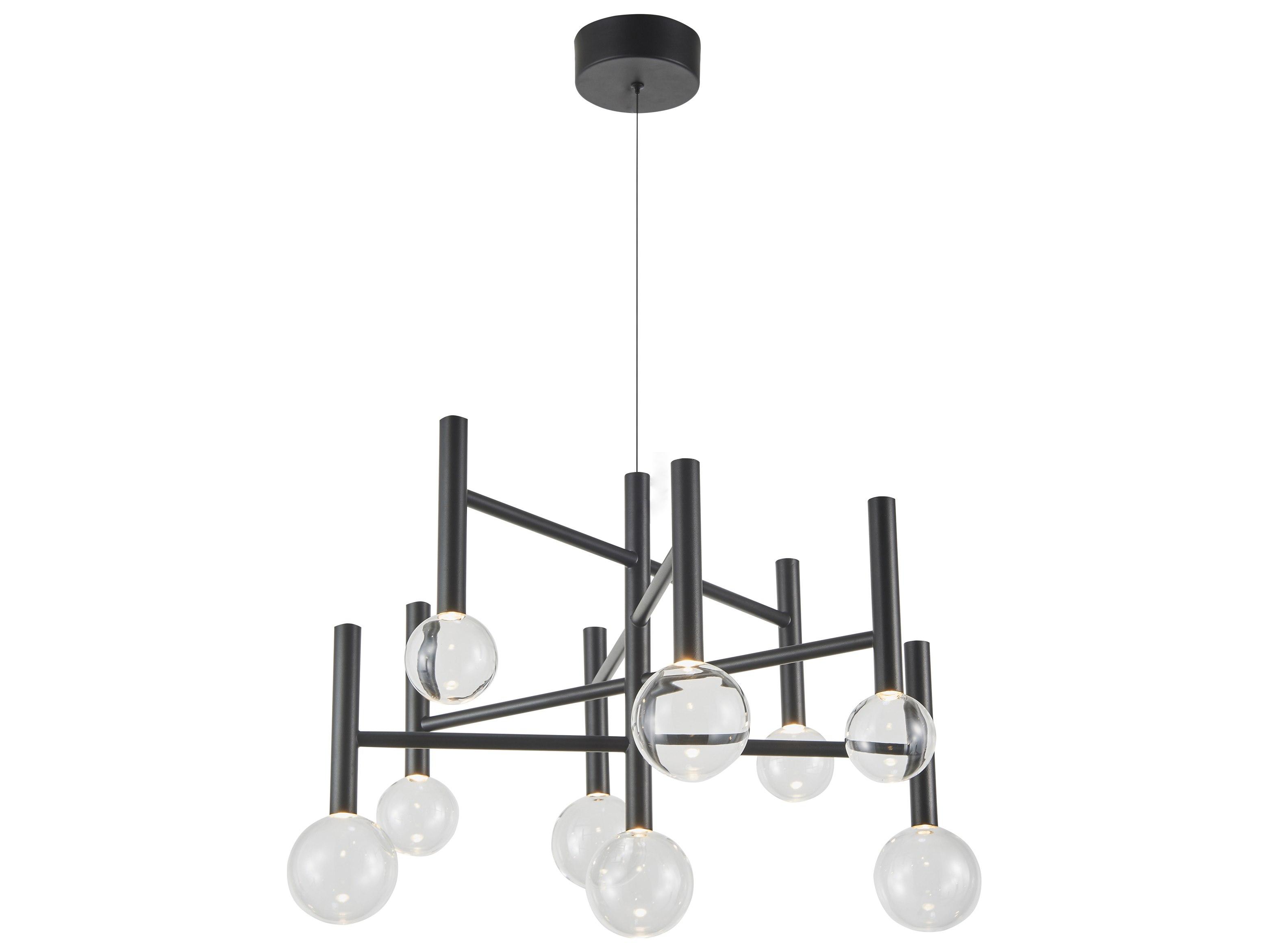 Artcraft Terra 9-Light Black Tiered Chandelier