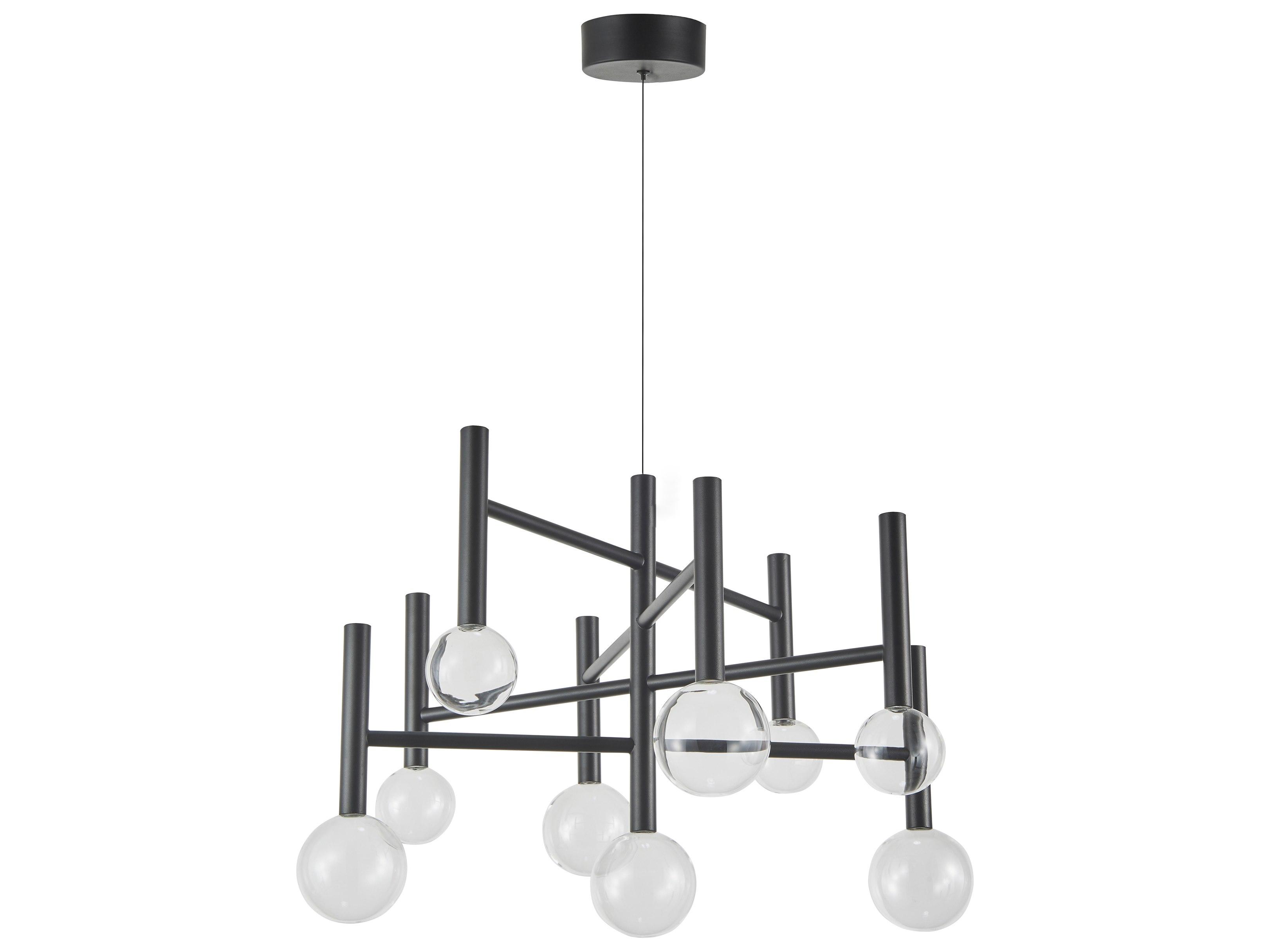 Artcraft Terra 9-Light Black Tiered Chandelier
