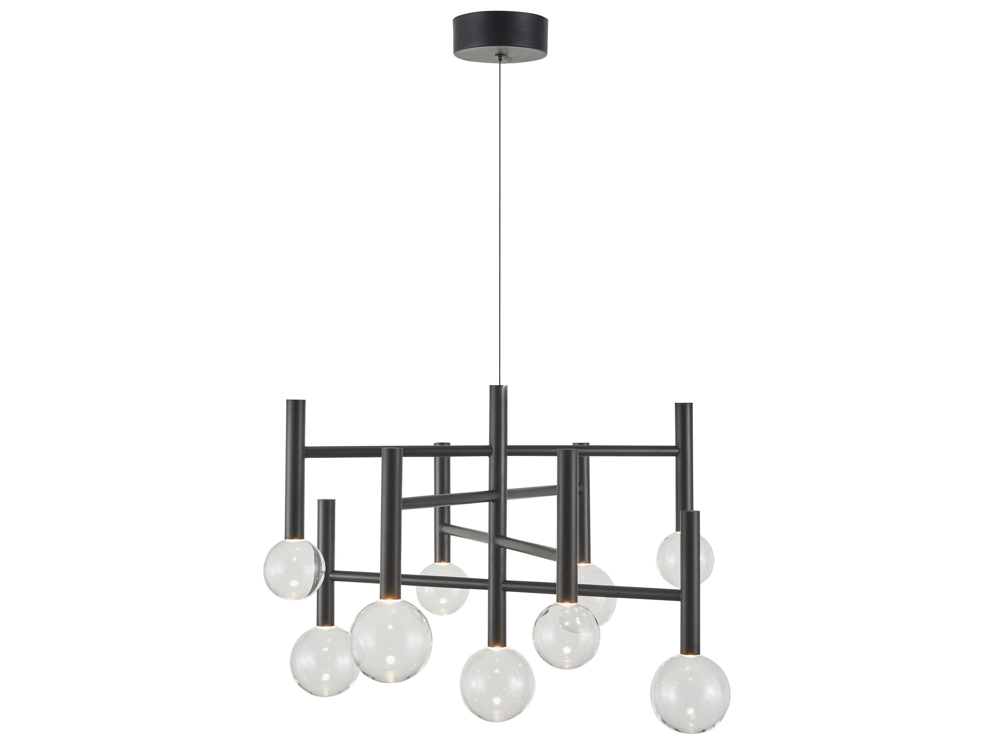 Artcraft Terra 9-Light Black Tiered Chandelier