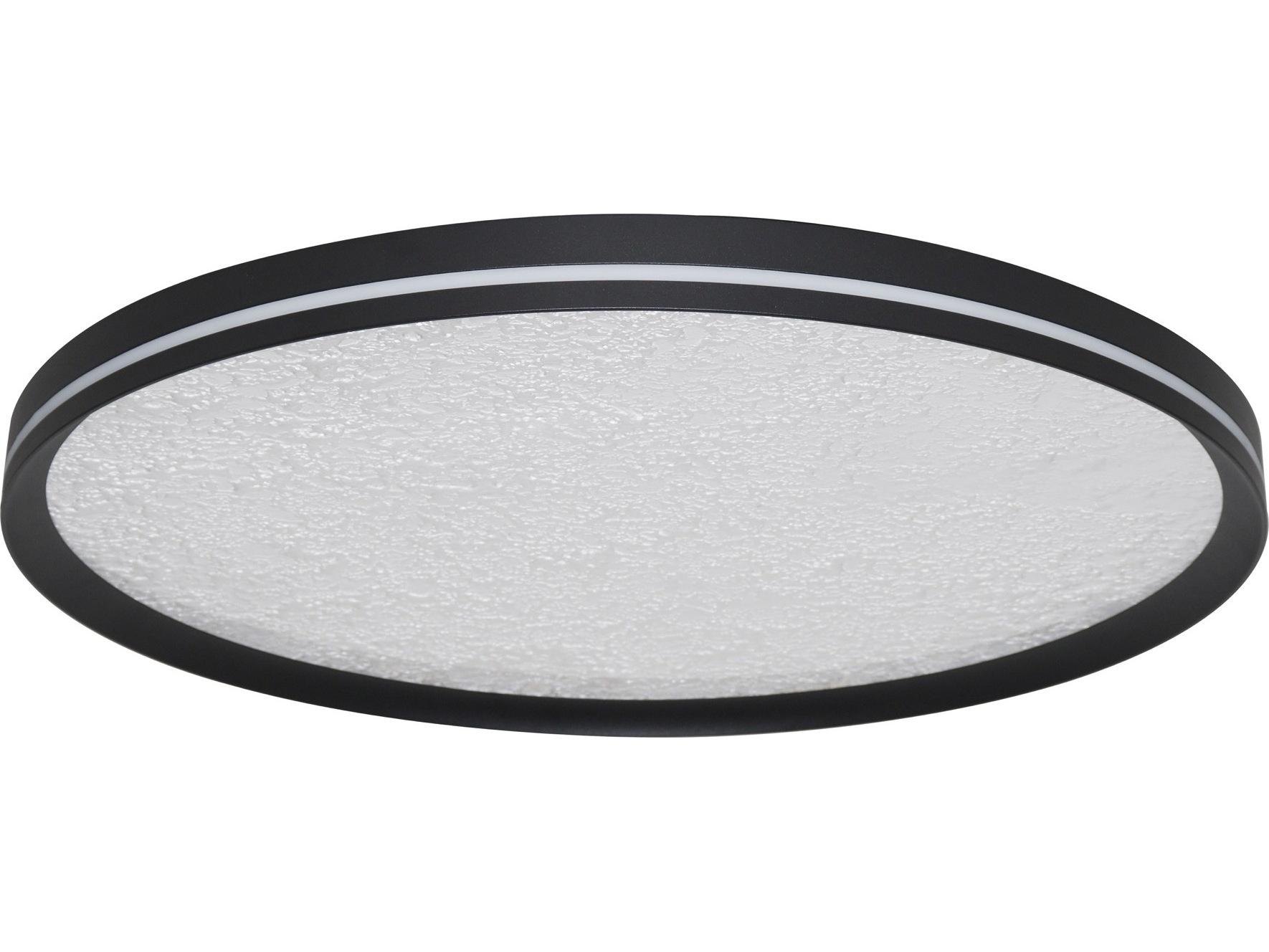 Artcraft Luna Black Flush Mount